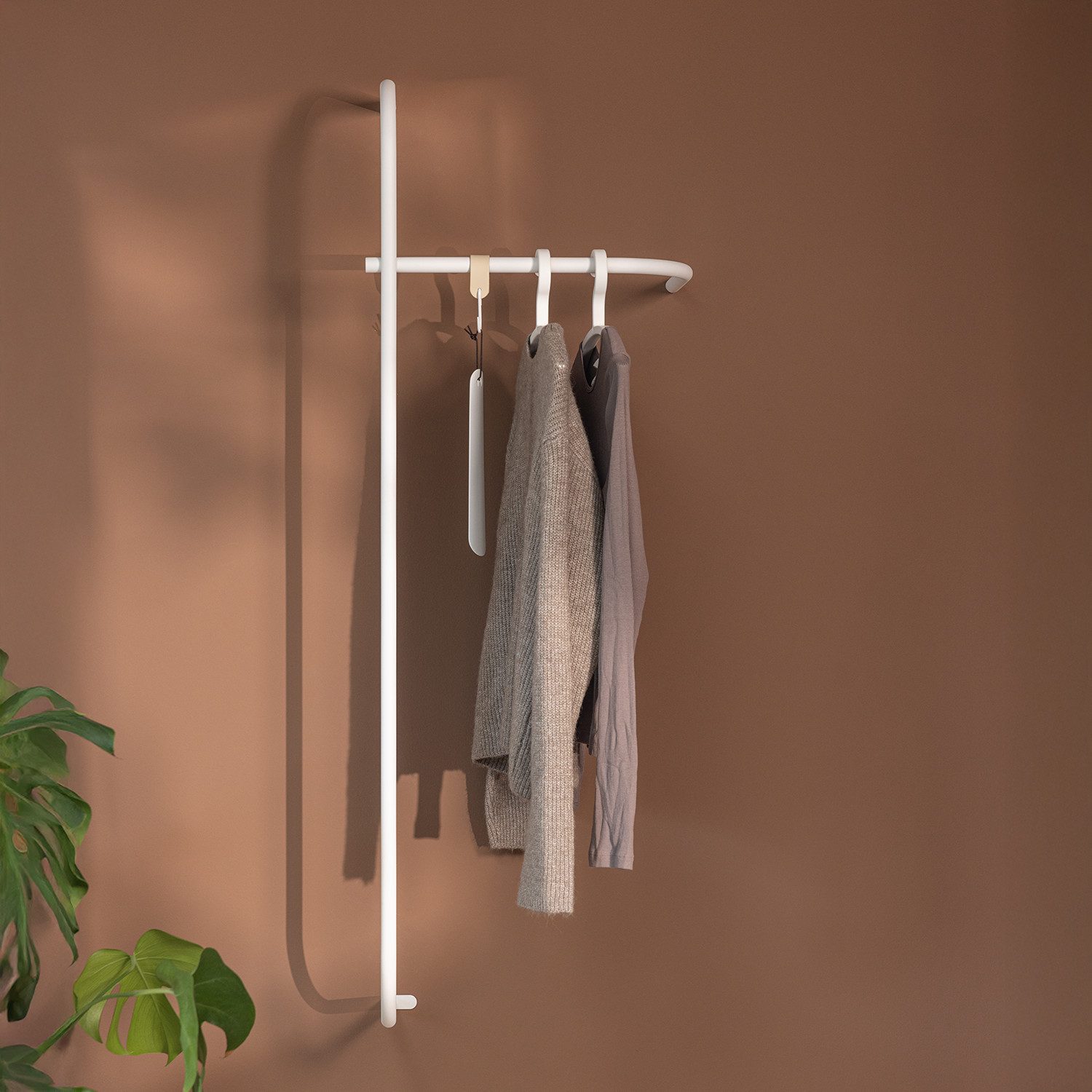 Metallbude Garderobenstange Garderobe TAMINA, Weiß
