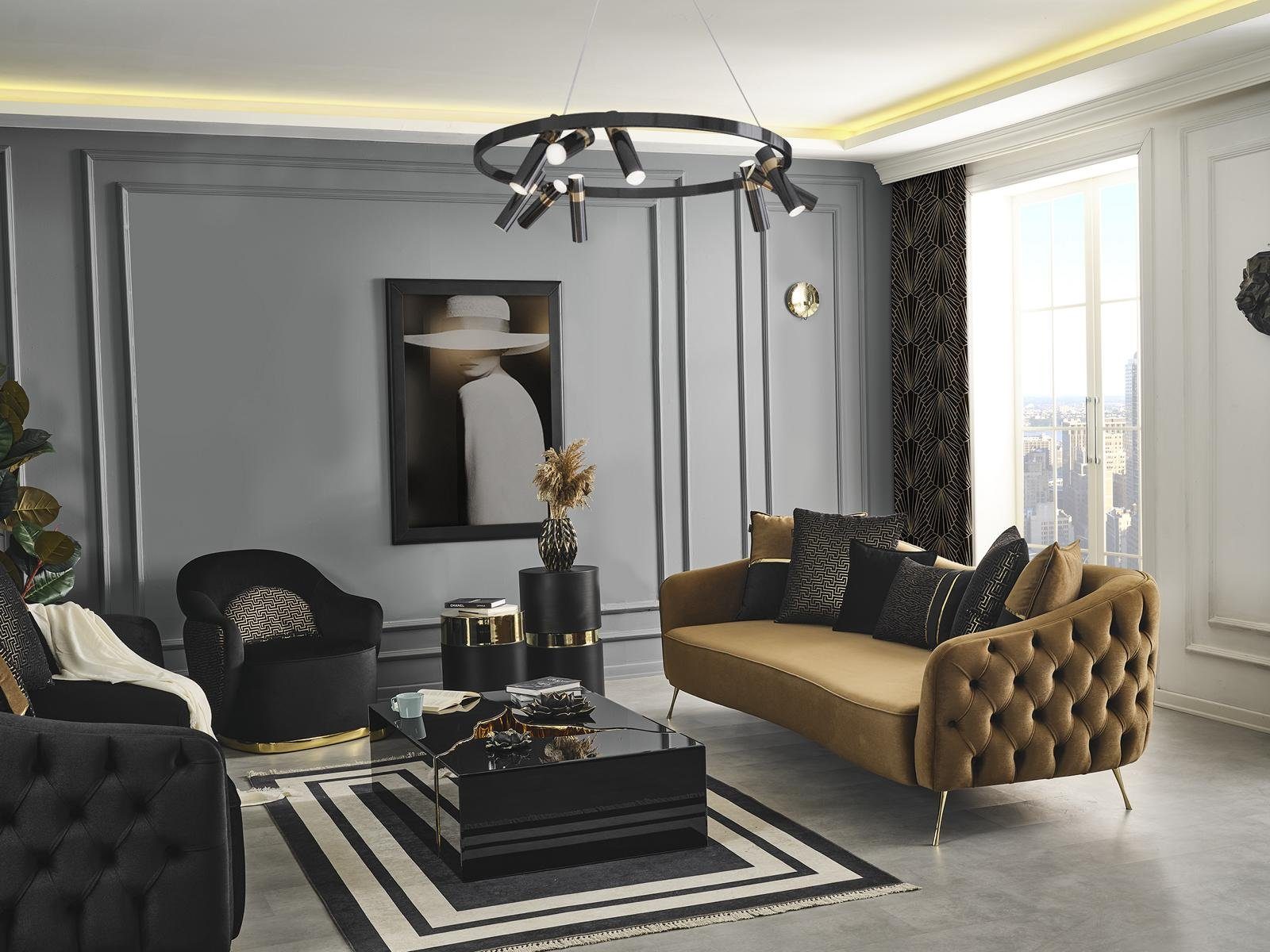 Wohnzimmer Luxus Couchtisch Möbel Couchtisch schwarz Holz Design neu Modern JVmoebel