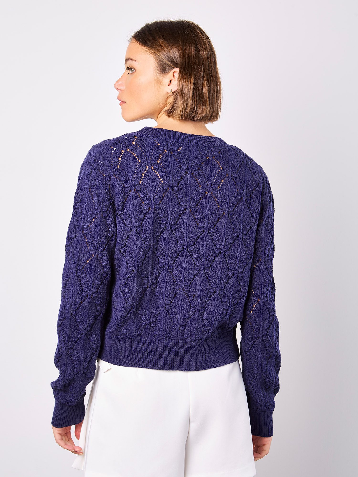 Apricot Cardigan Pointelle-Strickjacke in Lochstrick – Bild 4 von 5