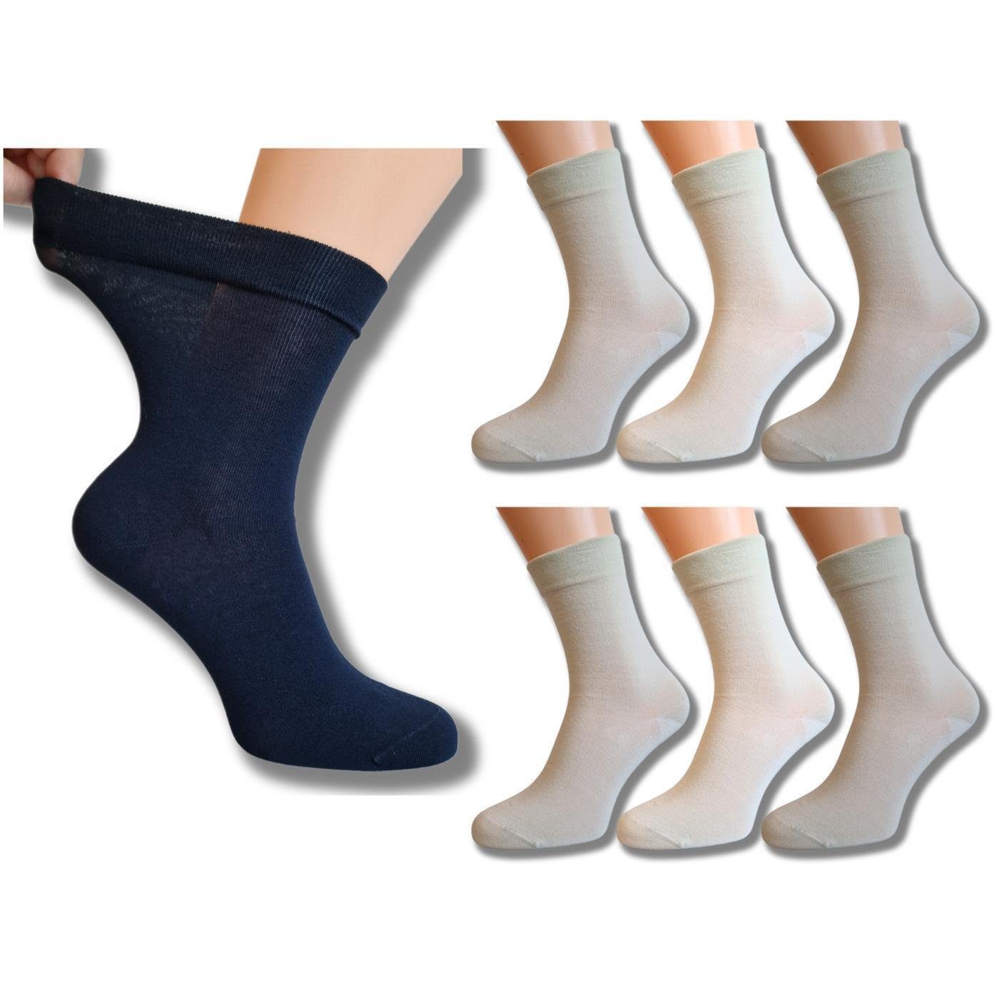 bentini Diabetikersocken Extra weite Носки, 6 Paar (6-Paar)