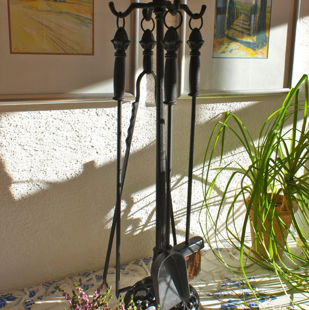 Antikas Wanddekoobjekt Kaminbesteck wie aus der Gründerzeit 4-teilig mit Za günstig online kaufen