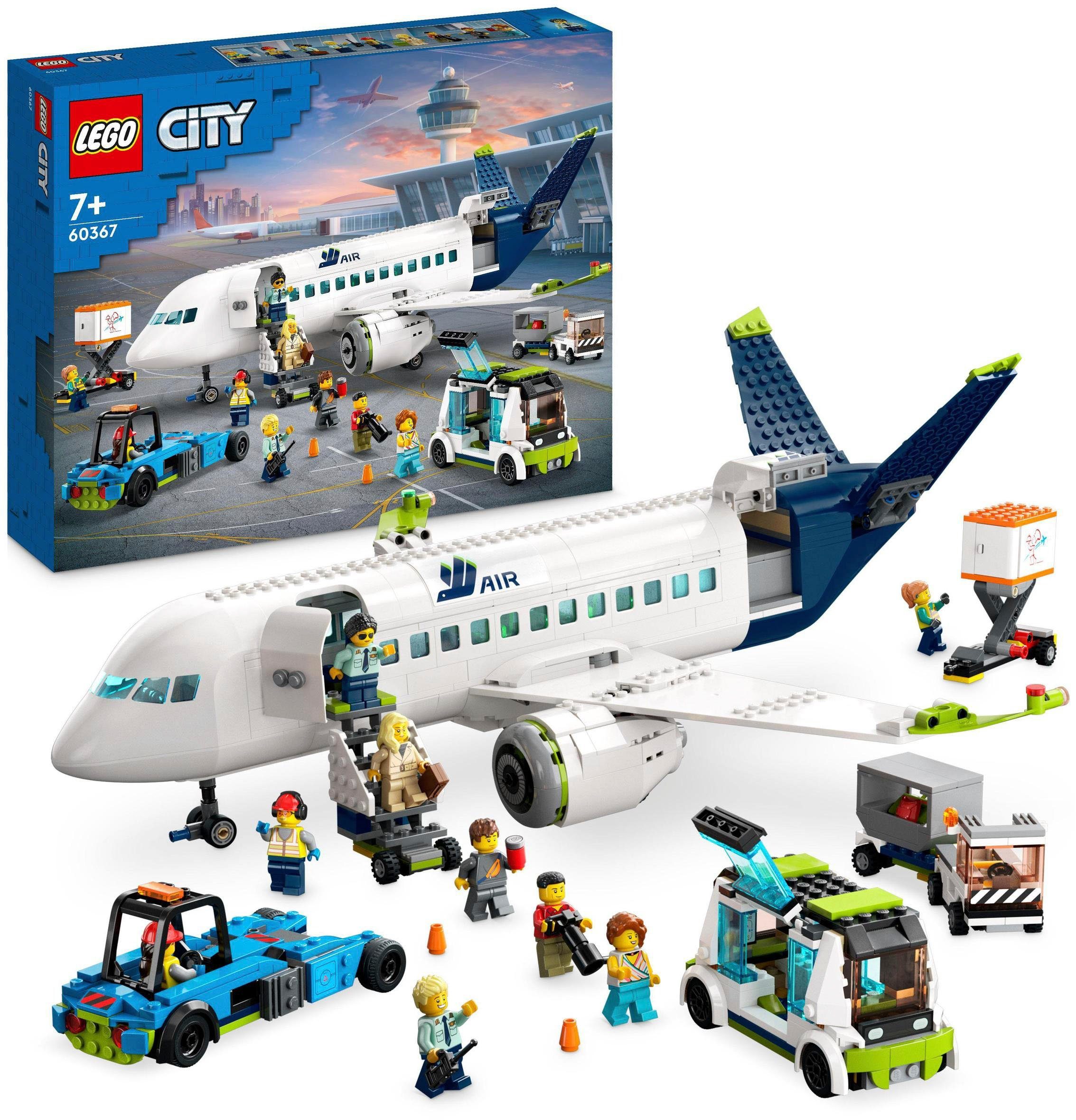 LEGO® Passagierflugzeug (60367), LEGO® City Konstruktionsspielsteine, (913 günstig online kaufen