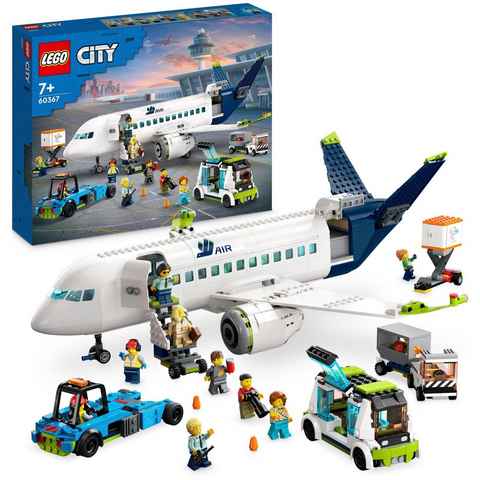 LEGO® Konstruktionsspielsteine Passagierflugzeug (60367), LEGO® City, (913 St), Made in Europe