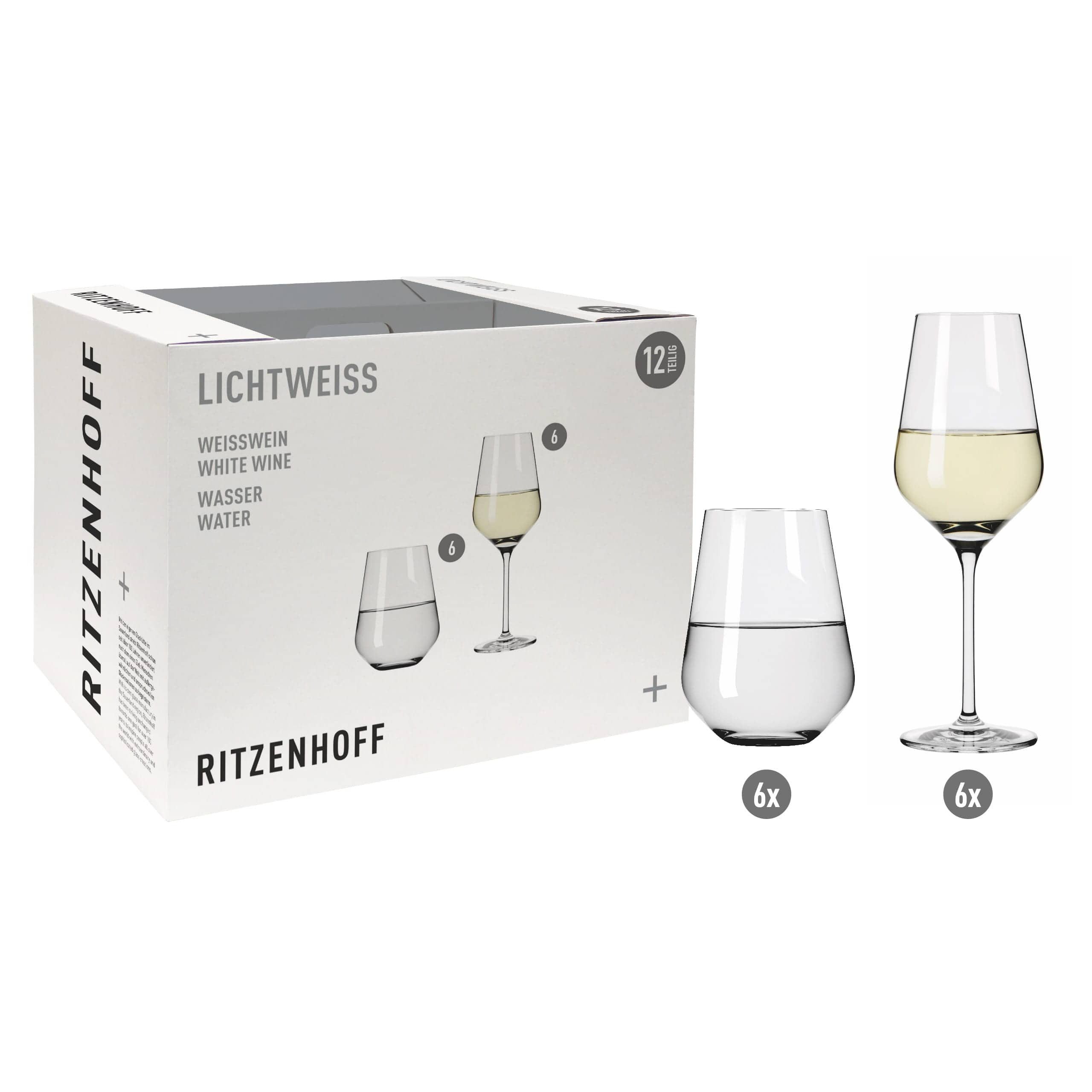 Ritzenhoff Gläser-Set Lichtweiss Aurelie