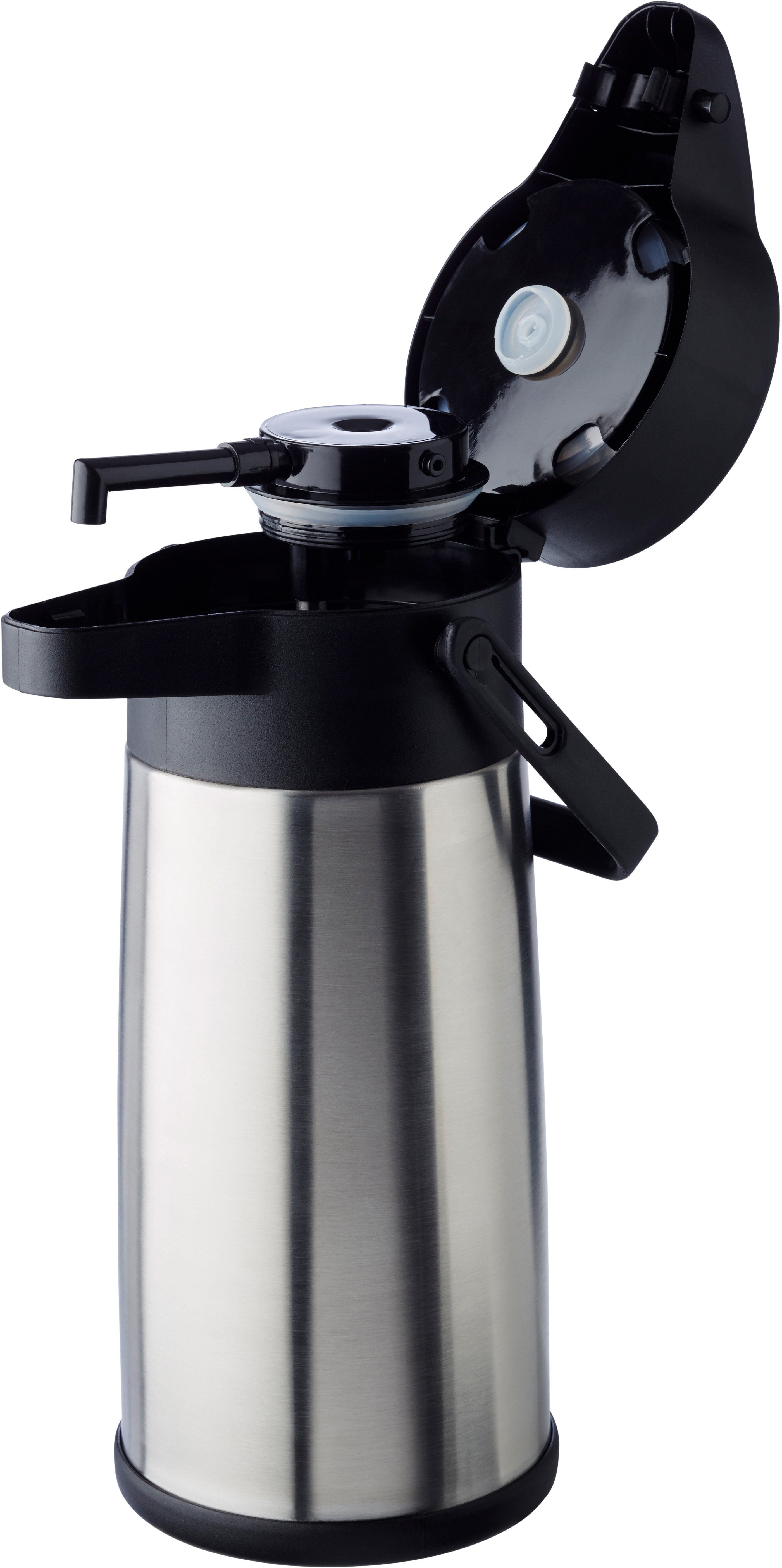 APS Pump-Isolierkanne Isolierung 2,2 l, bis Kaffee, zu 17 Tassen doppelwandige Budget, Dreh-Pumpknopf, für
