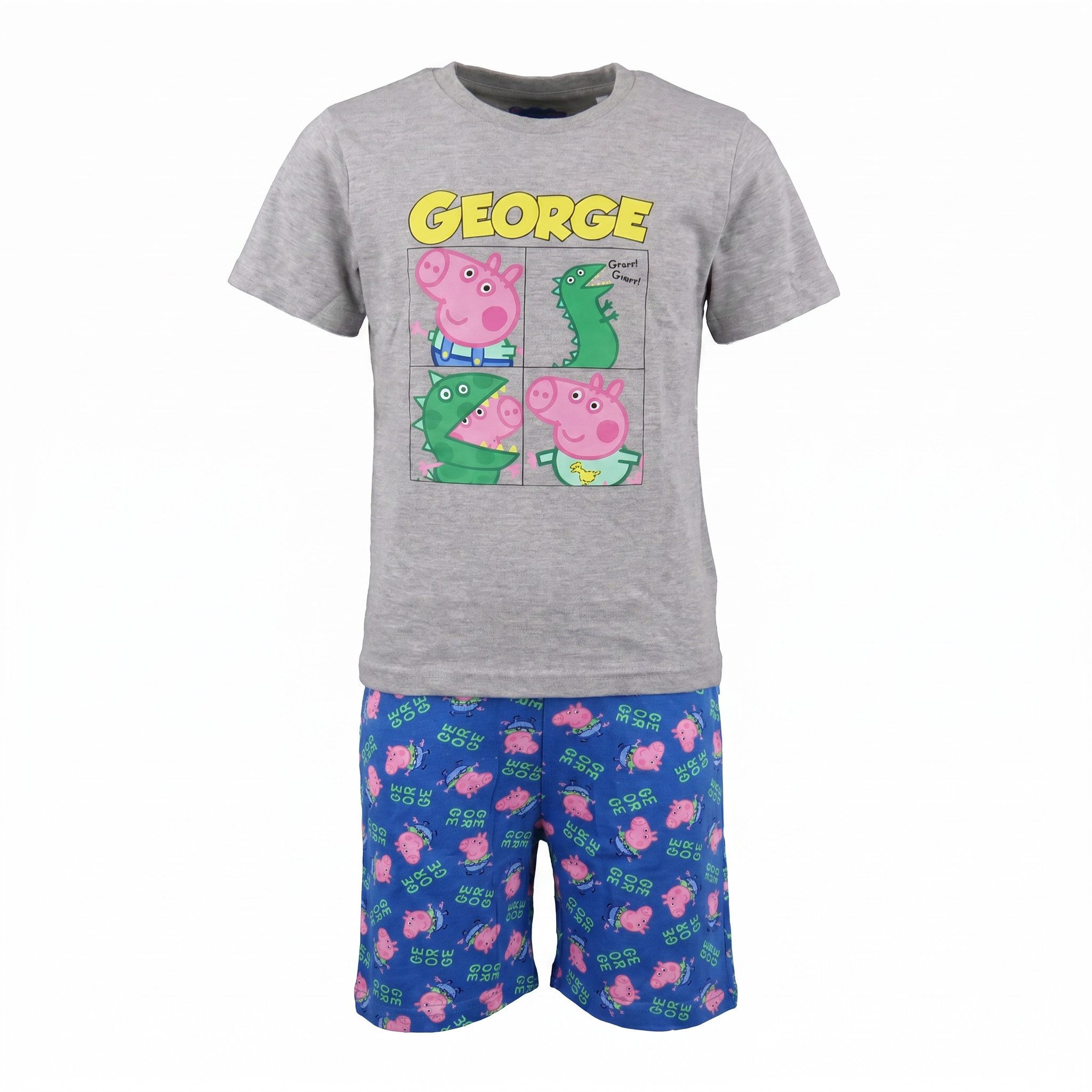 Peppa Pig Pyjama Peppa Wutz Pig George Kinder Jungen Schlafanzug Gr. 104 bis 134