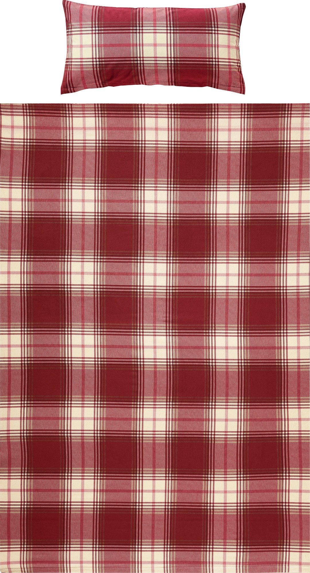REDBEST Bettwäsche Bettwäsche, Biber, Karo günstig online kaufen