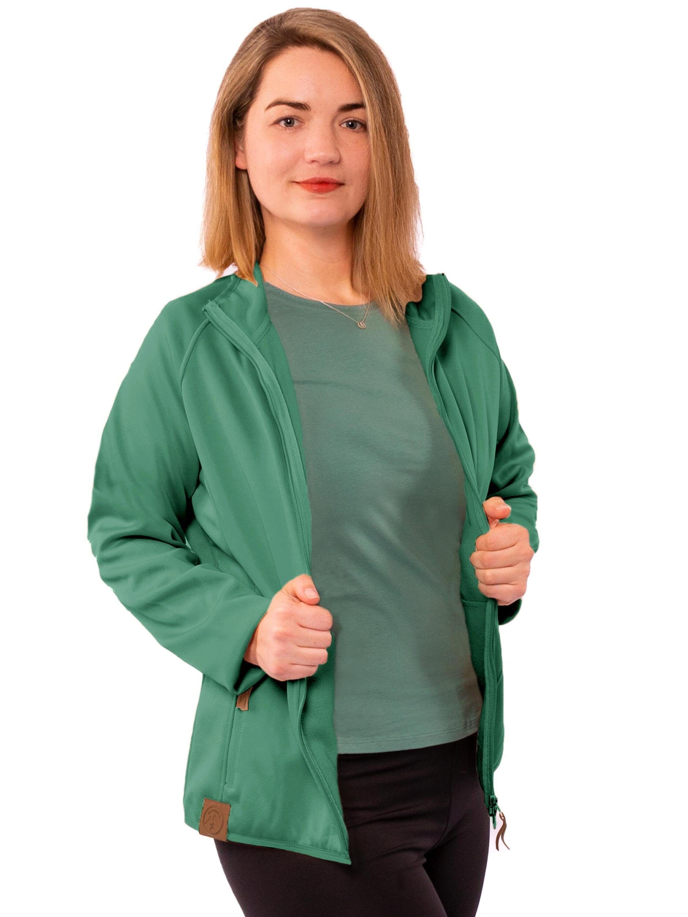 Gipfelglück atmungsaktiv Softshelljacke für Green Tamara Damen,