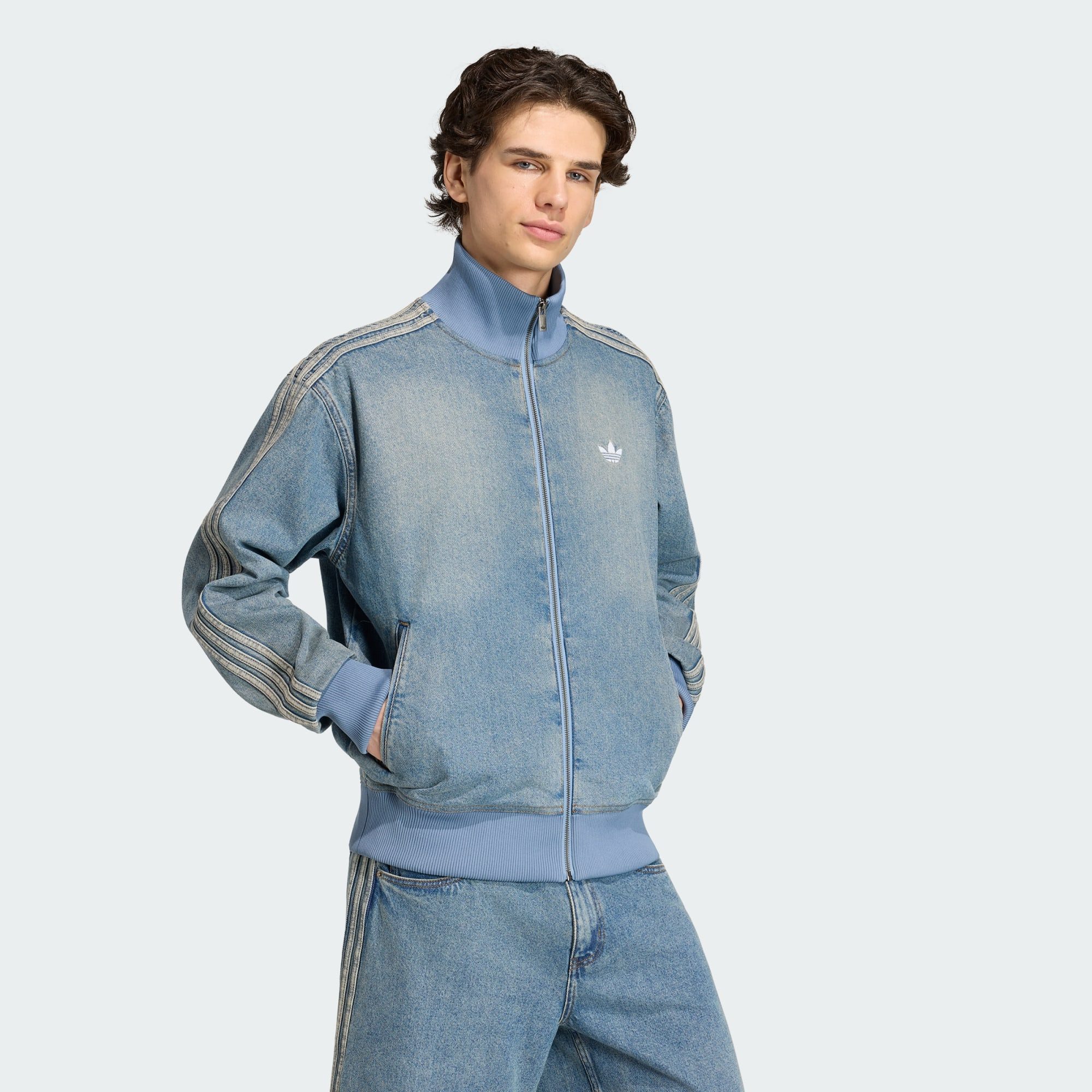 adidas Originals Jeansjacke FIREBIRD ADICOLOR DENIM TRACK TOP (1-St)