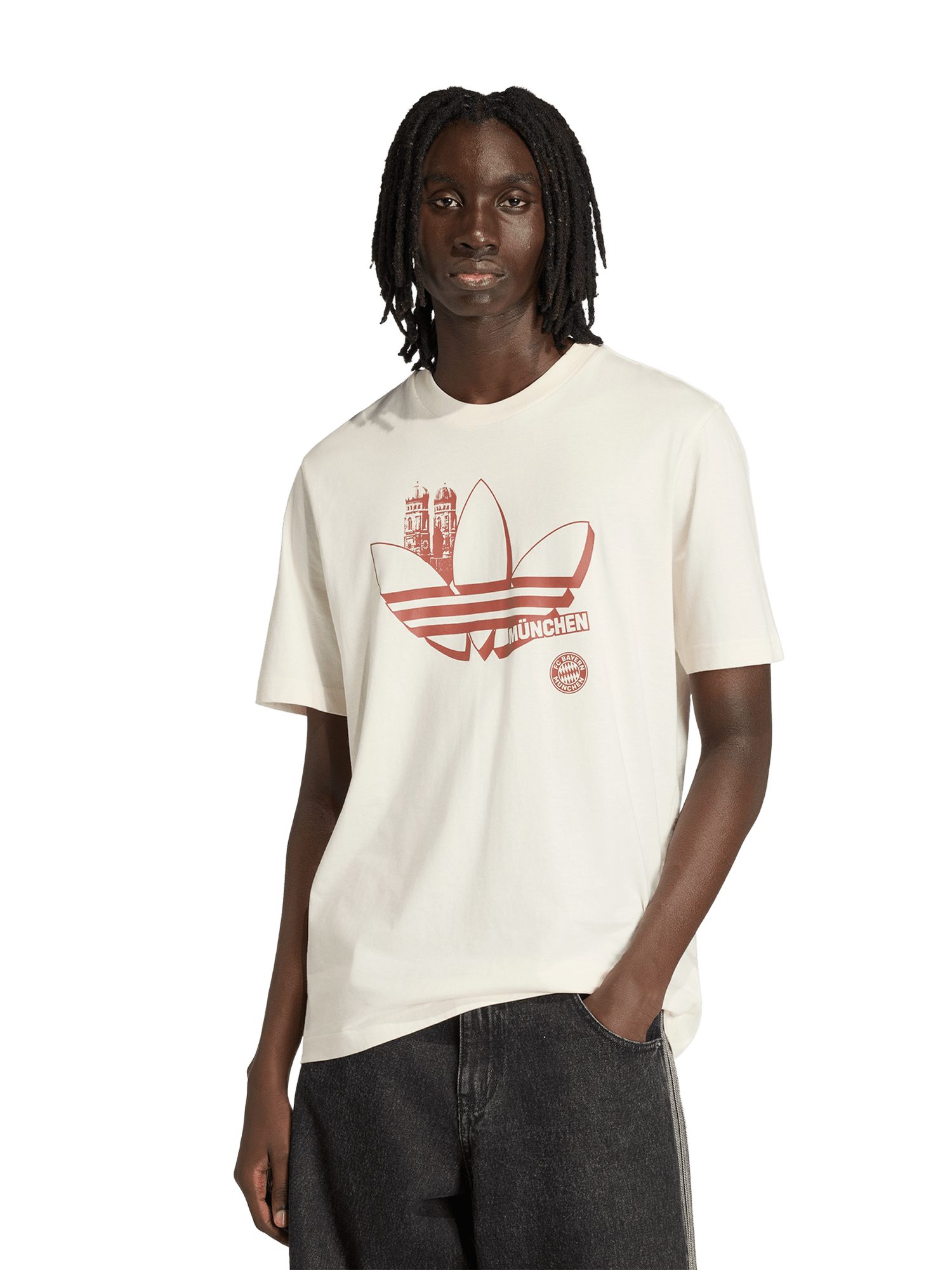 adidas Performance T-Shirt FC Bayern München, T-Shirt Graphic München, Herren, Off white