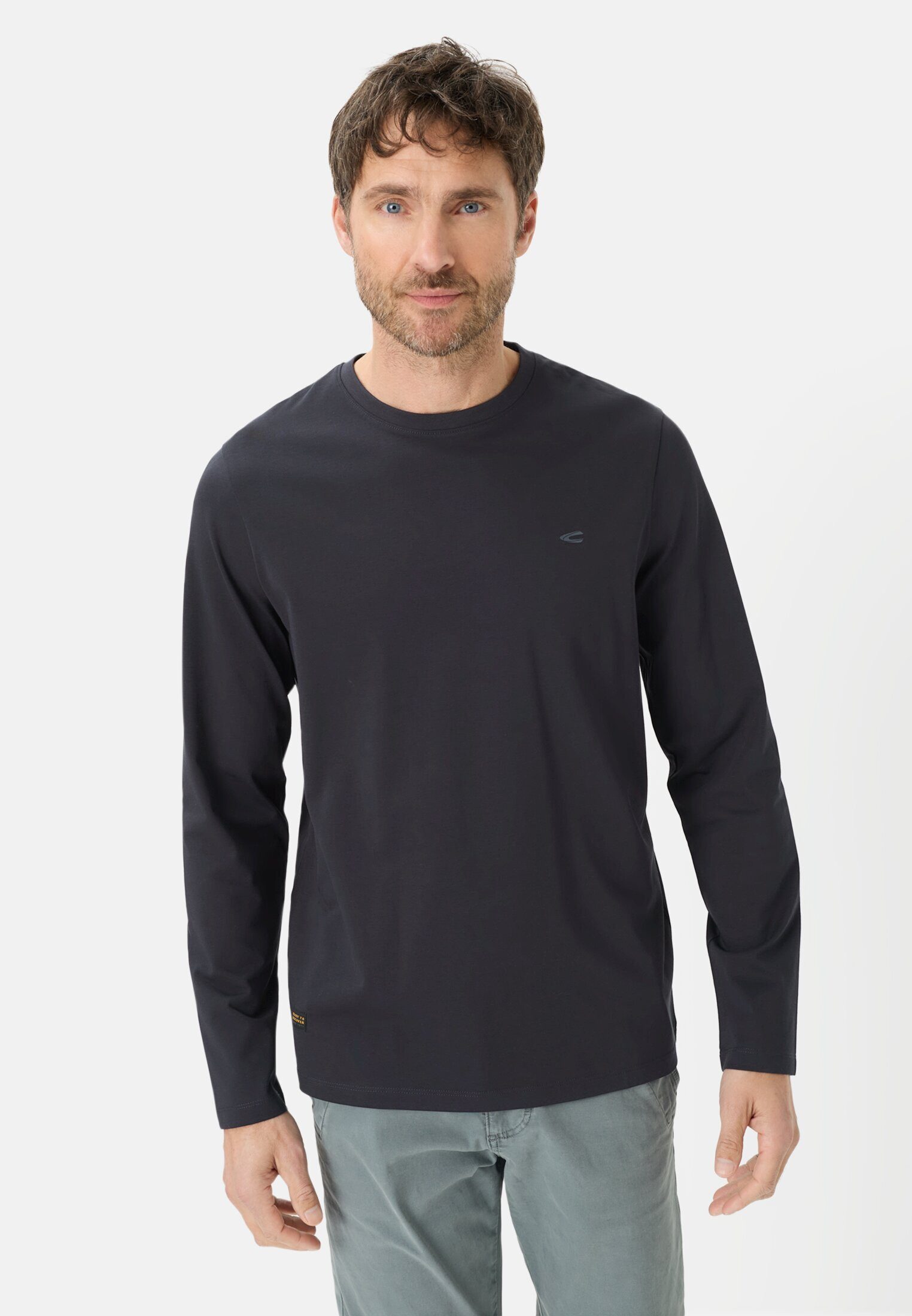 camel active Funktionsshirt Langarmshirt mit Rundhalsausschnitt Langarm