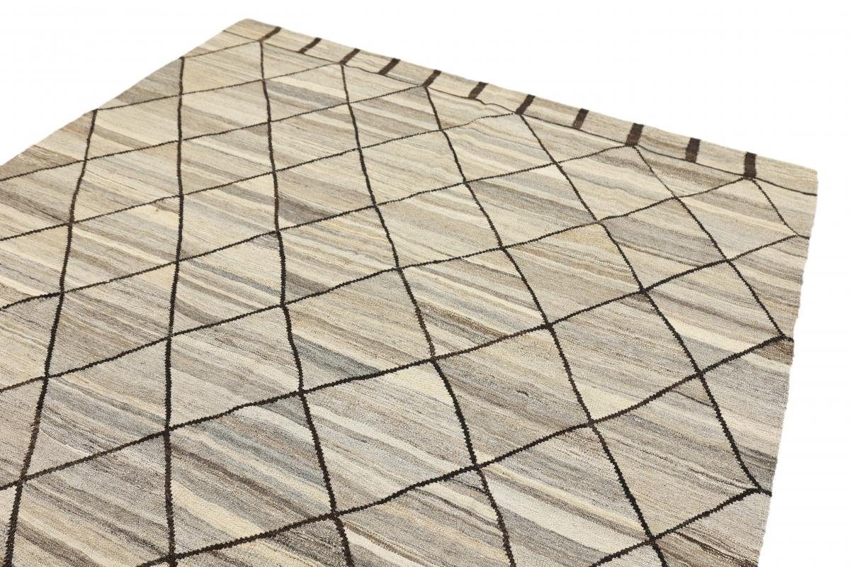 Orientteppich Kelim 205x311 rechteckig, Trading, Berber Design Nain Moderner Orientteppich, Handgewebter Höhe: mm 3