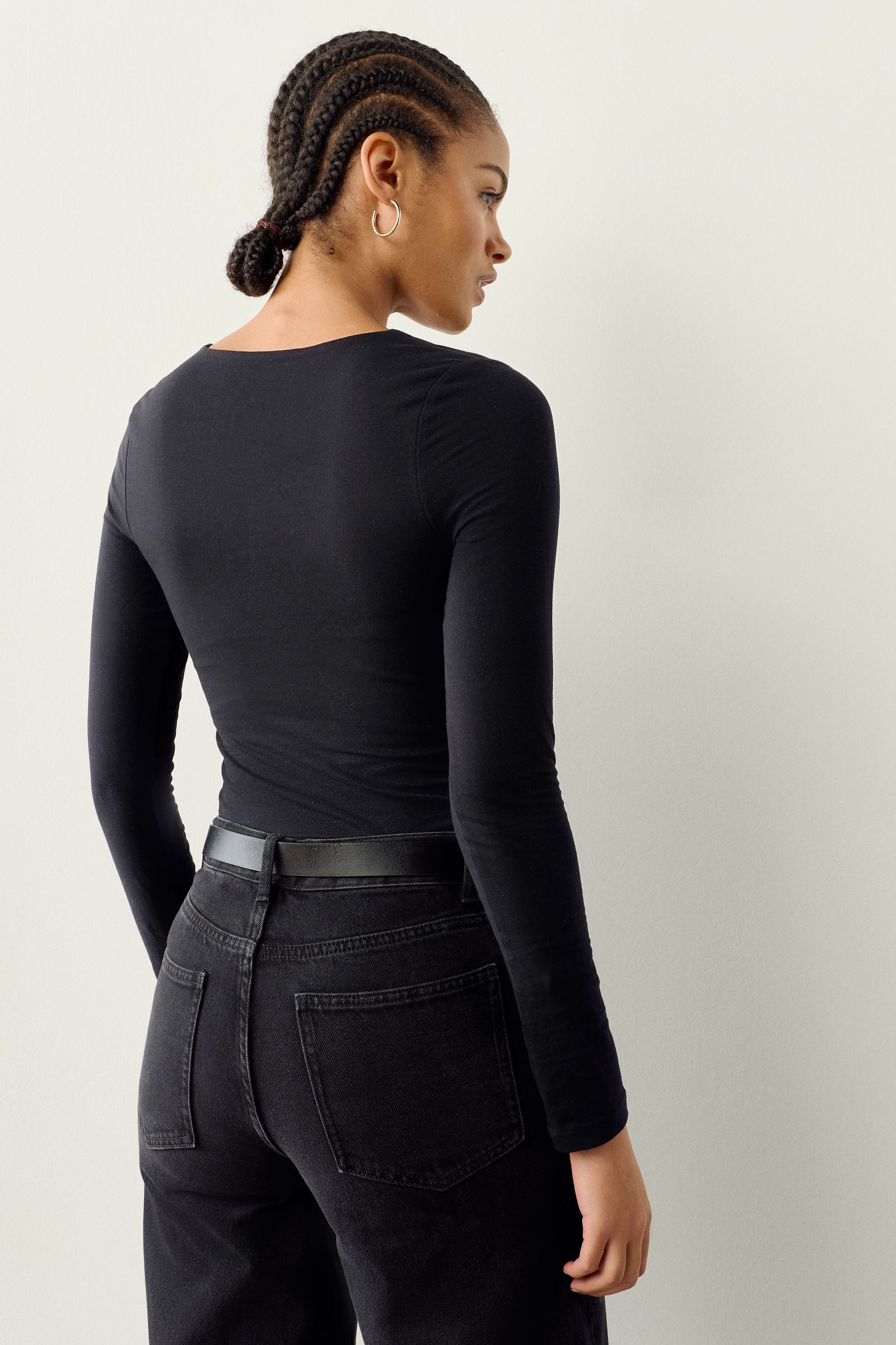 Next Blusenshirt Langärmeliges Oberteil mit U-Boot-Ausschnitt (1-tlg) günstig online kaufen