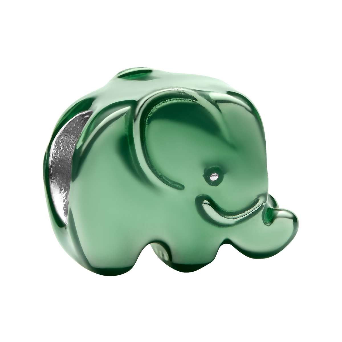Pandora Bead 794901C01, Mini Silber Grüner Elefant