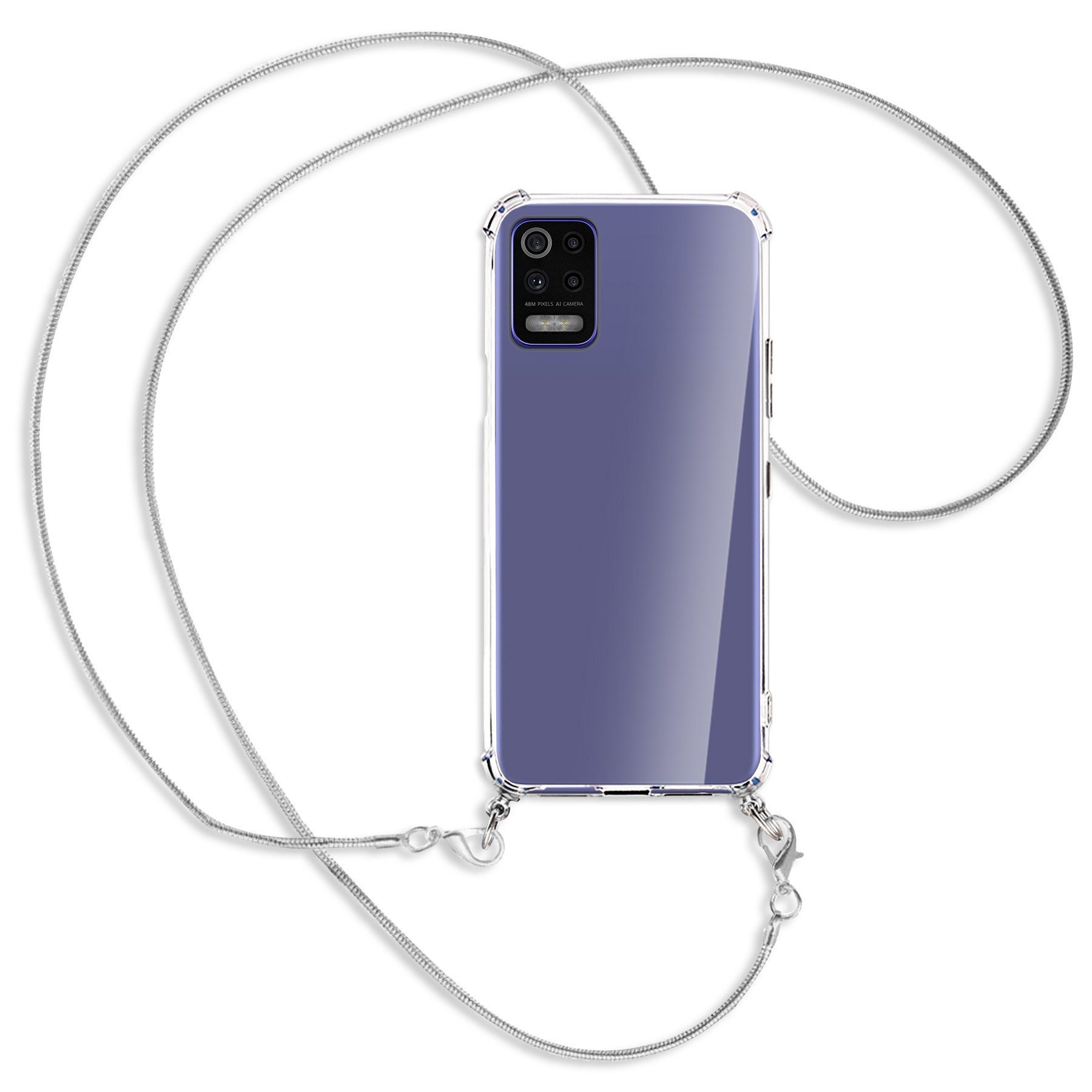 mtb more energy Handykette für LG K52 / K62 / Q52 [NC-353-MK], Umhängehülle mit Metallkette [NC-353-MK]