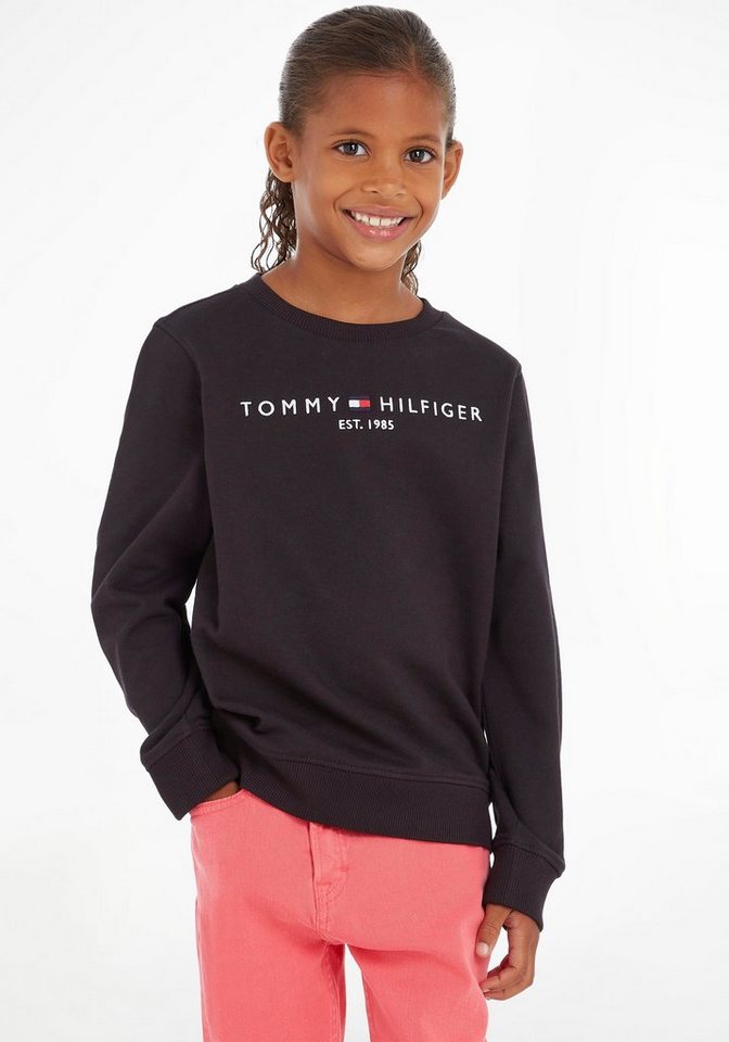 Tommy Hilfiger Sweatshirt ESSENTIAL SWEATSHIRT Kinder Kids Junior MiniMe,für  Jungen und Mädchen, Sweatshirt von TOMMY HILFIGER für Jungen und Mädchen