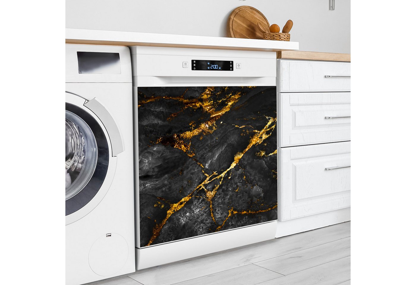 Thumbnail - DEQORI Magnetfolie 'Veredelter Naturstein', Spülmaschine Magnetmatte magnetisch Magnetfolie Folie Schutz