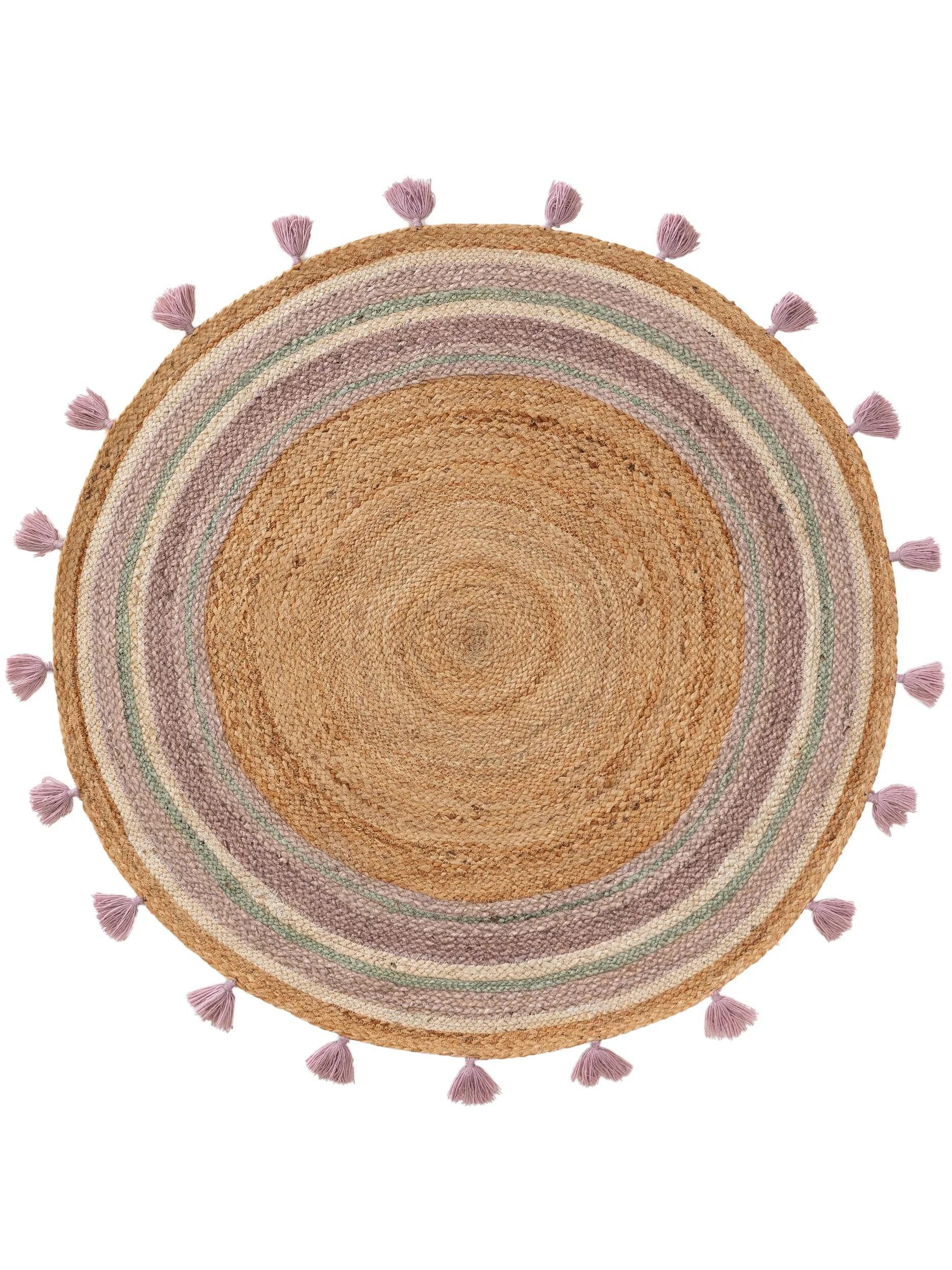 benuta Kinderteppich Lovis, rund, Höhe: 5 mm, Kunstfaser, Berber, Ethno-Style, Wohnzimmer