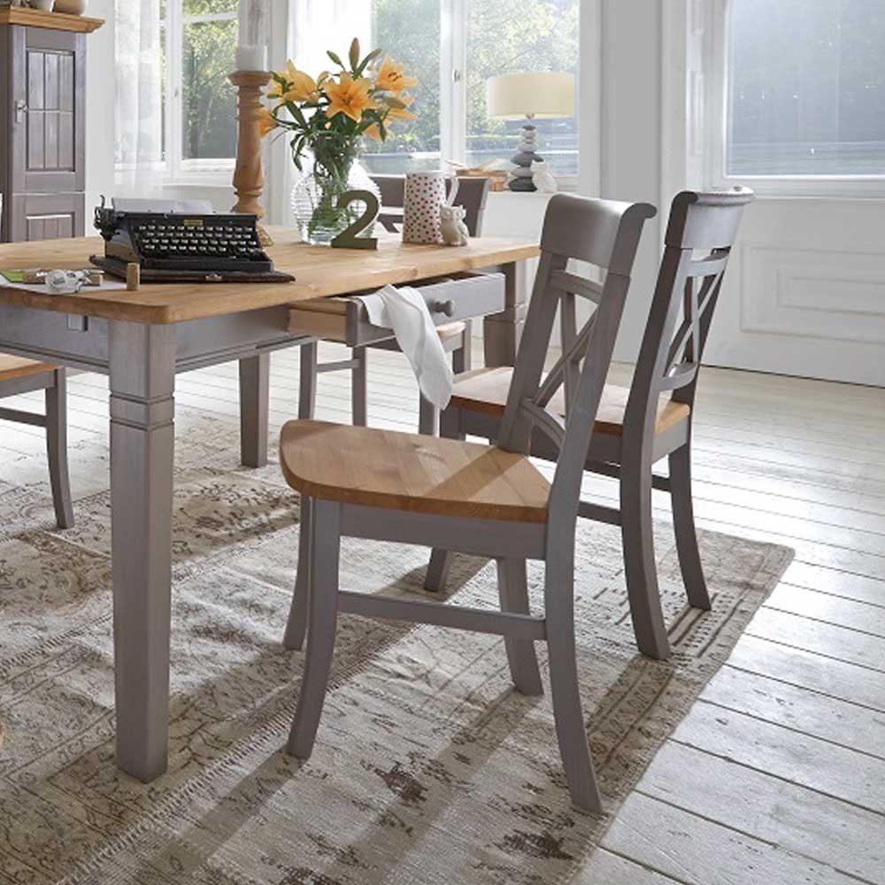 Pharao24 Esszimmerstuhl Barret (Set, 2 St), aus Massivholz günstig online kaufen