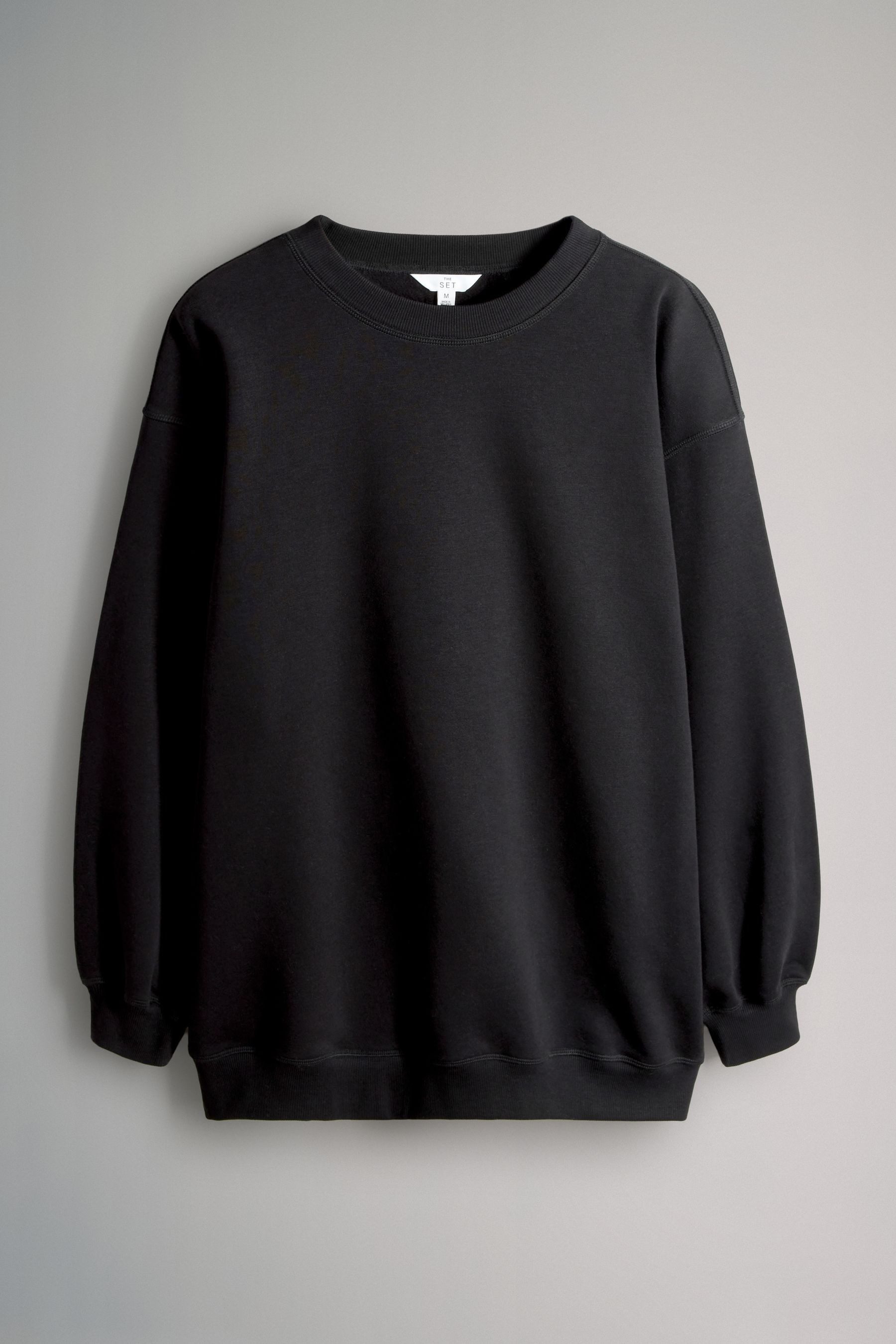 The Set Sweater 2 x The Set Lange Sweatshirts mit seitlichem RV (2-tlg)