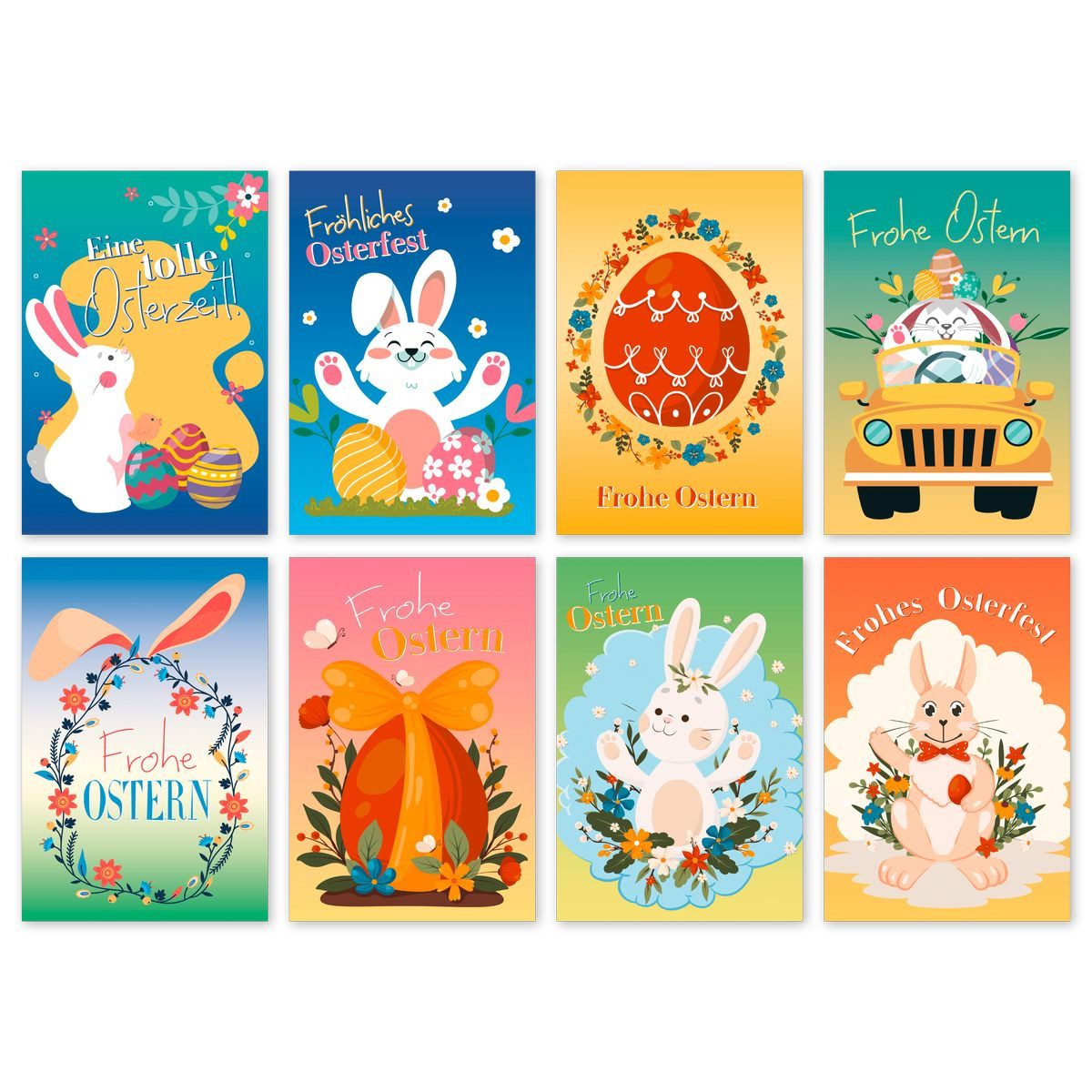 Skorpion Glückwunschkarte Glückwunschkarten Ostern 100 Stück 8 Motive