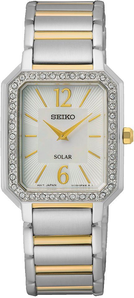 Seiko Solaruhr SUP466P1, Armbanduhr, Damenuhr, Perlmutt-Zifferblatt, Krista günstig online kaufen
