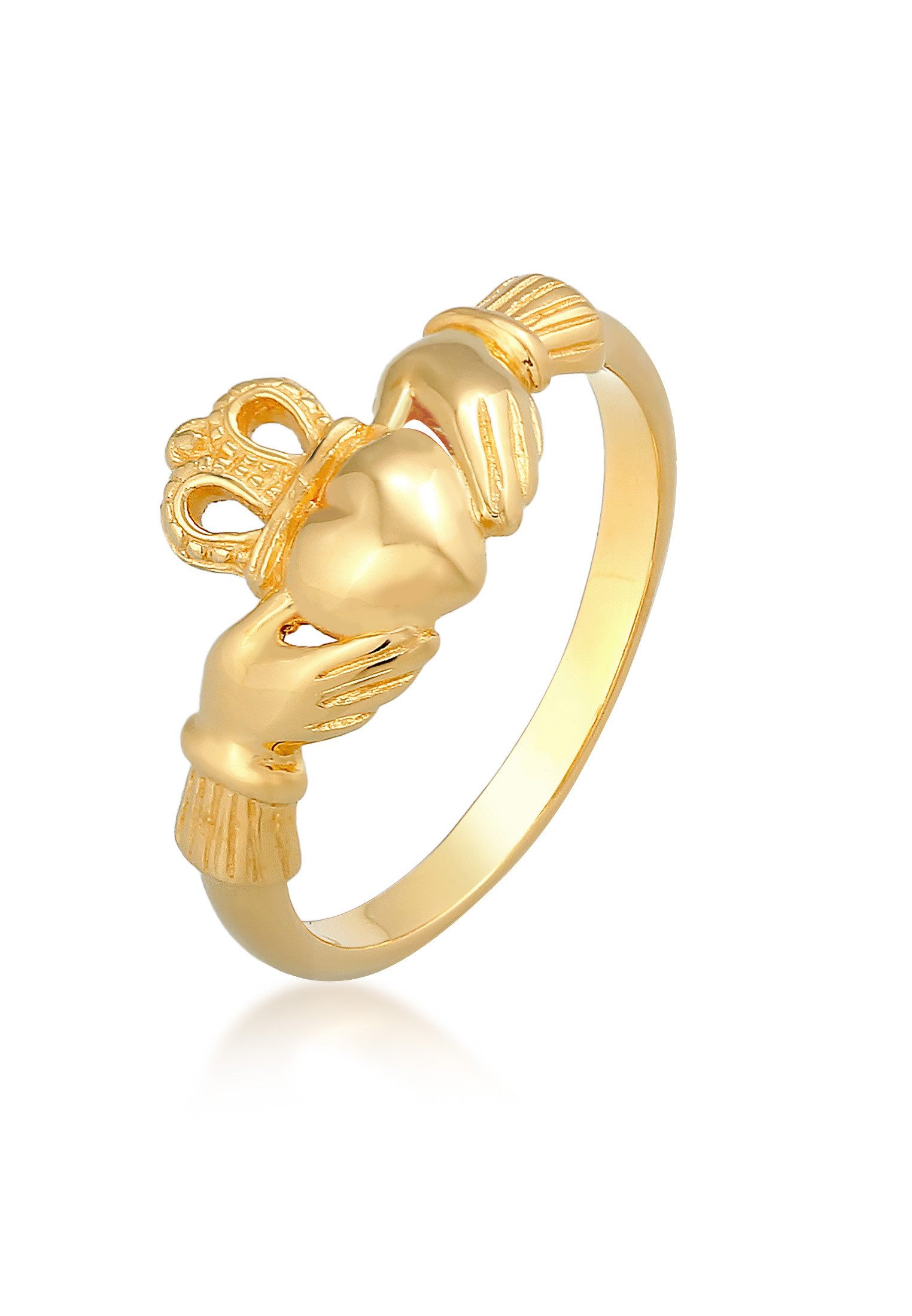 Fingerring Claddagh Herz Krone Königlich 925 Silber
