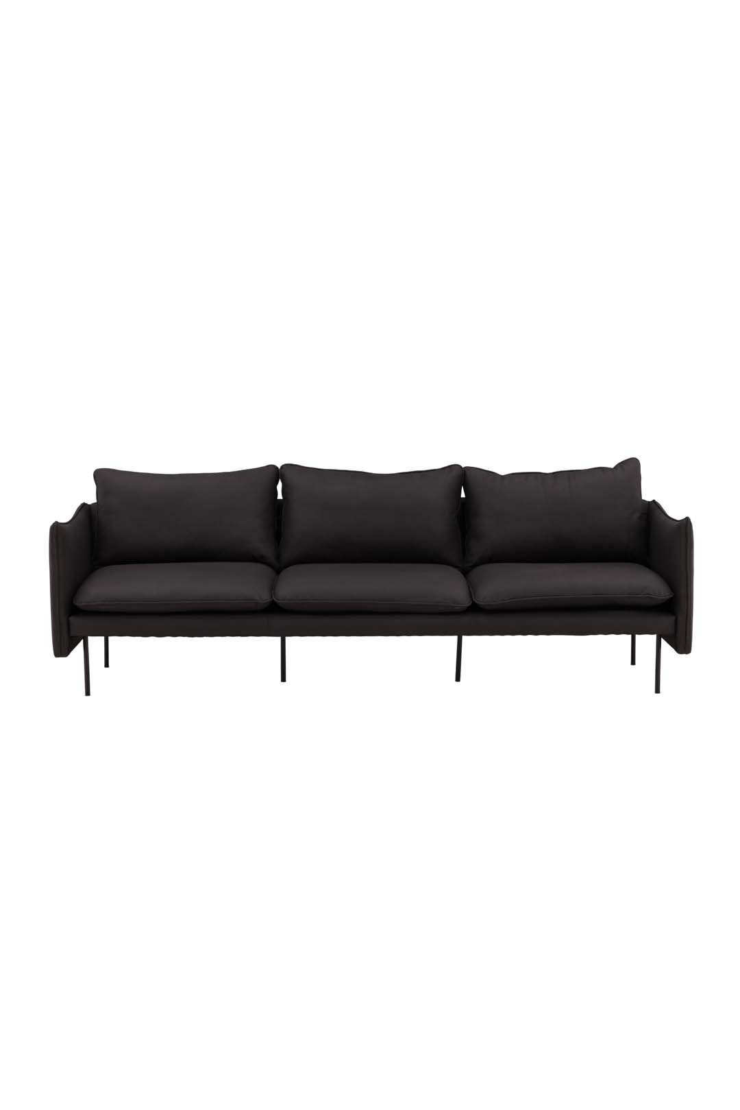 ebuy24 Sofa Brunskär Sofa 3 Personen schwarz.