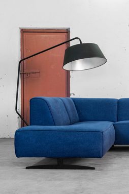 Places of Style Ecksofa Murcia, mit Federkern, Keder und besonderen Metallfüßen