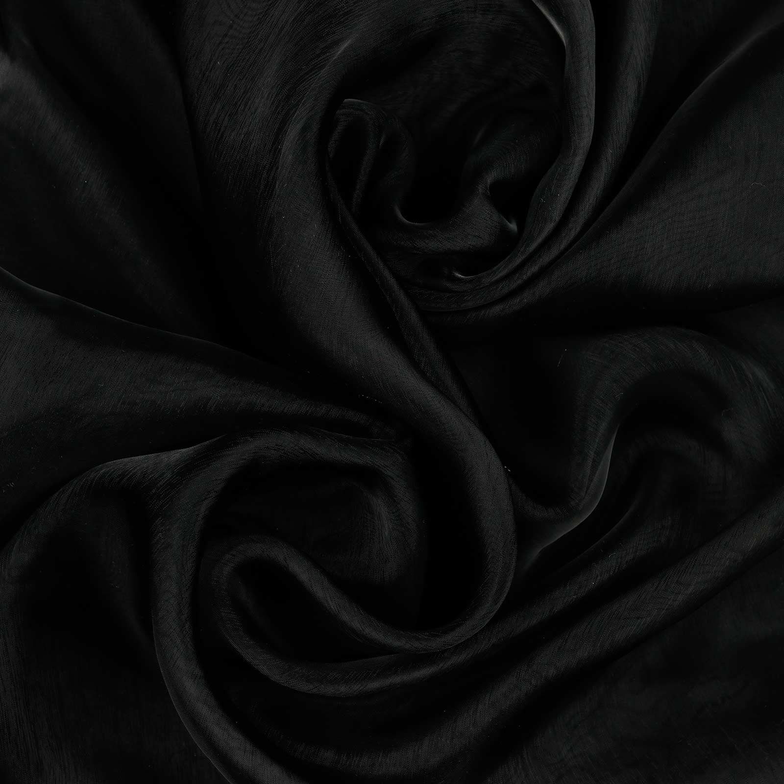 maDDma Stoff Organza Tüll Kostümstoff Chiffon Floristik 1 x 1,4 m Meterware, schwarz