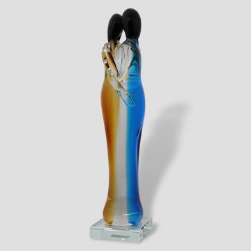 Aubaho Dekofigur Glasskulptur Glasfigur Figur Skulptur Liebe Glas Paar Liebespaar Hochz