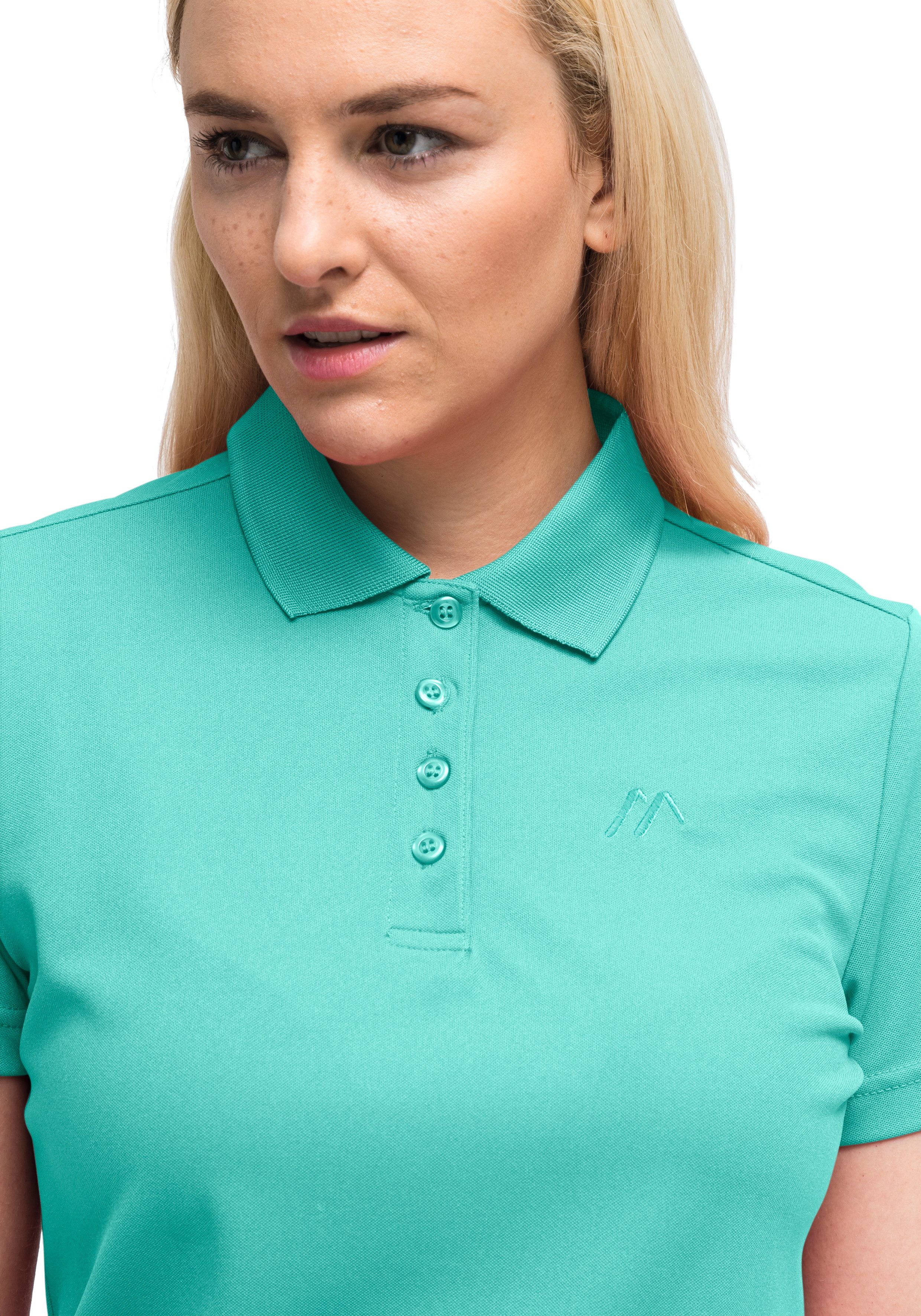 Maier Sports Poloshirt Ulrike Damen Polo kurzarm, leichtes Shirt, Funktionsshirt mit Kragen, Reg Fit