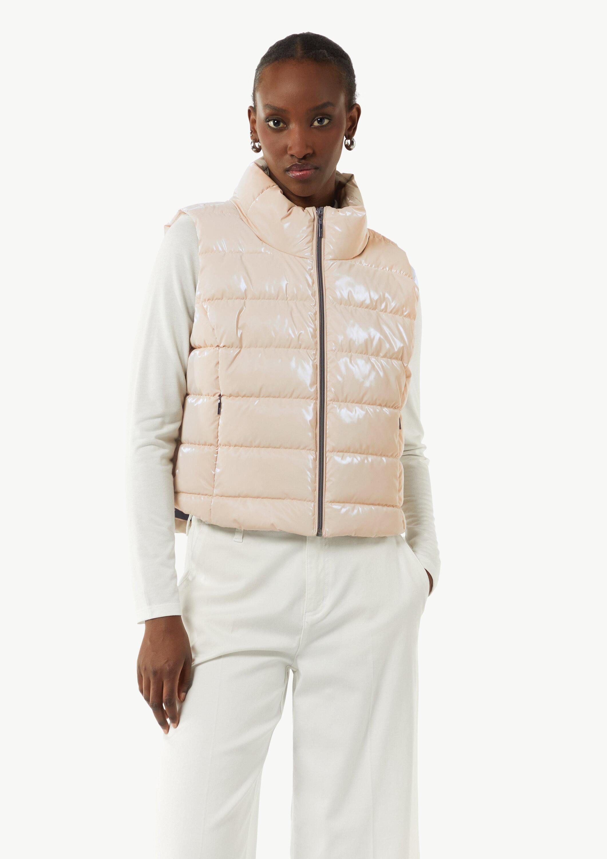comma Outdoorjacke Outdoor-Weste Glänzende Weste mit Steppung