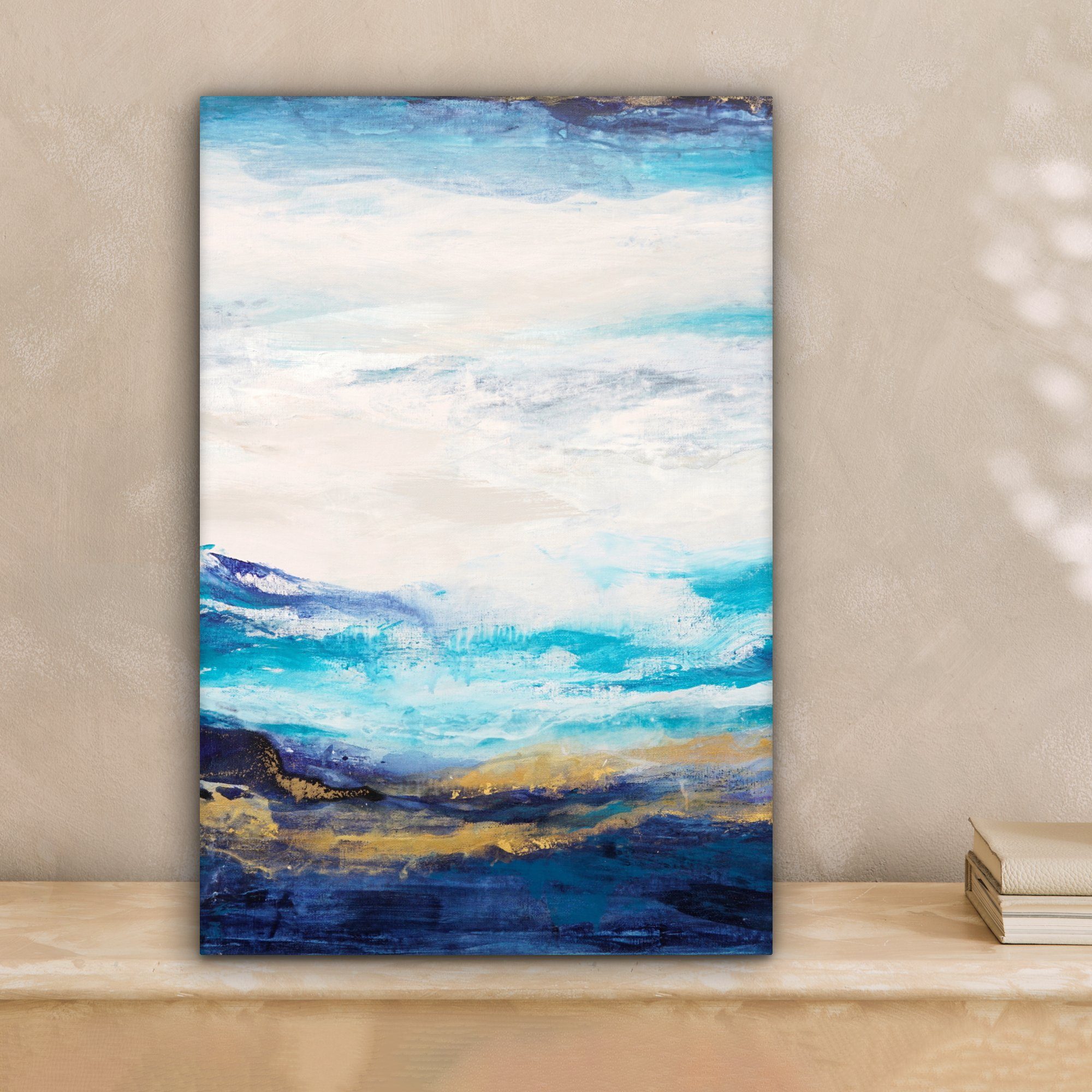 OneMillionCanvasses® Leinwandbild Blau - Malerei - Abstrakt - Farbe, Fotodr günstig online kaufen