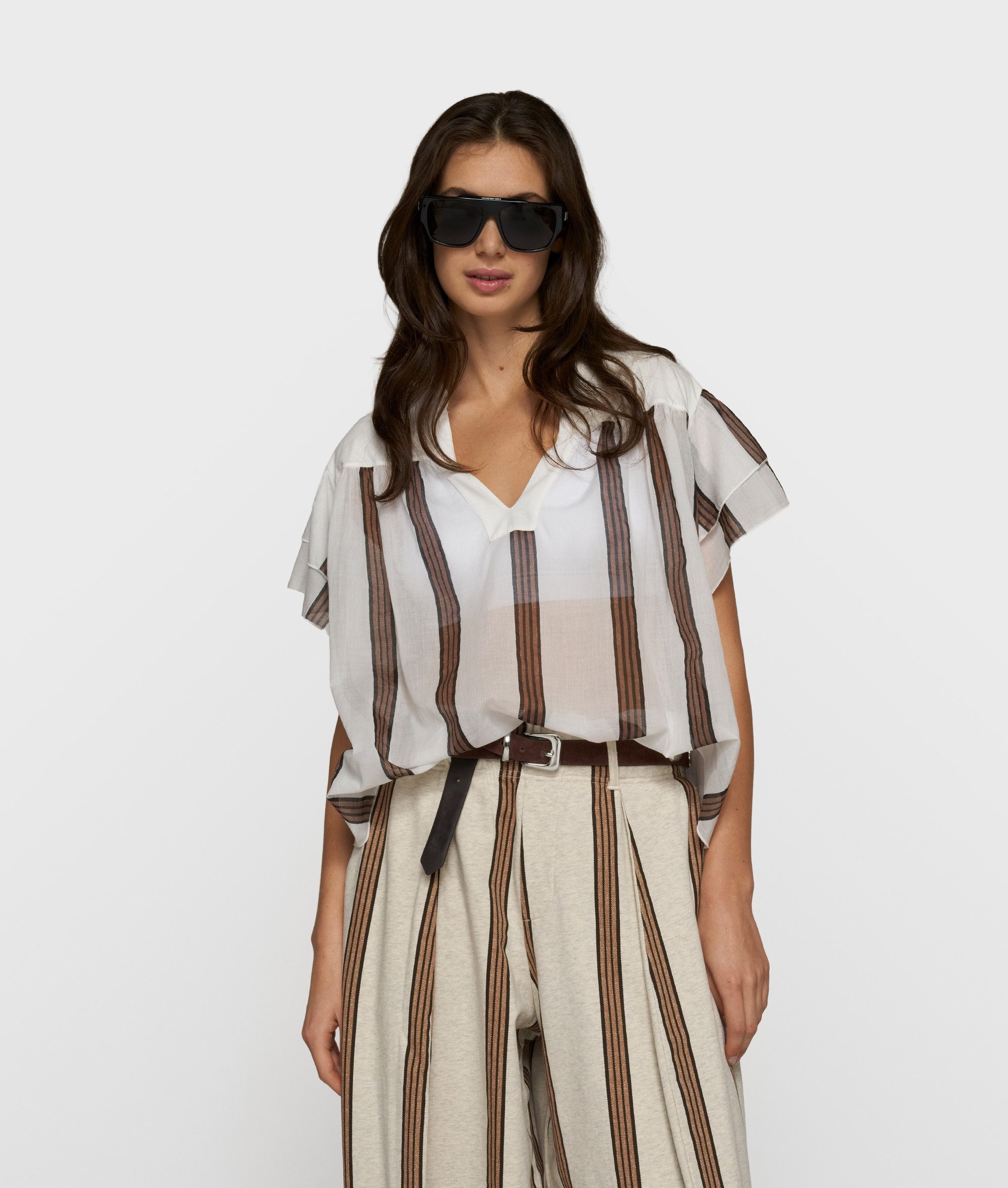 10DAYS T-Shirt a-line top stripes