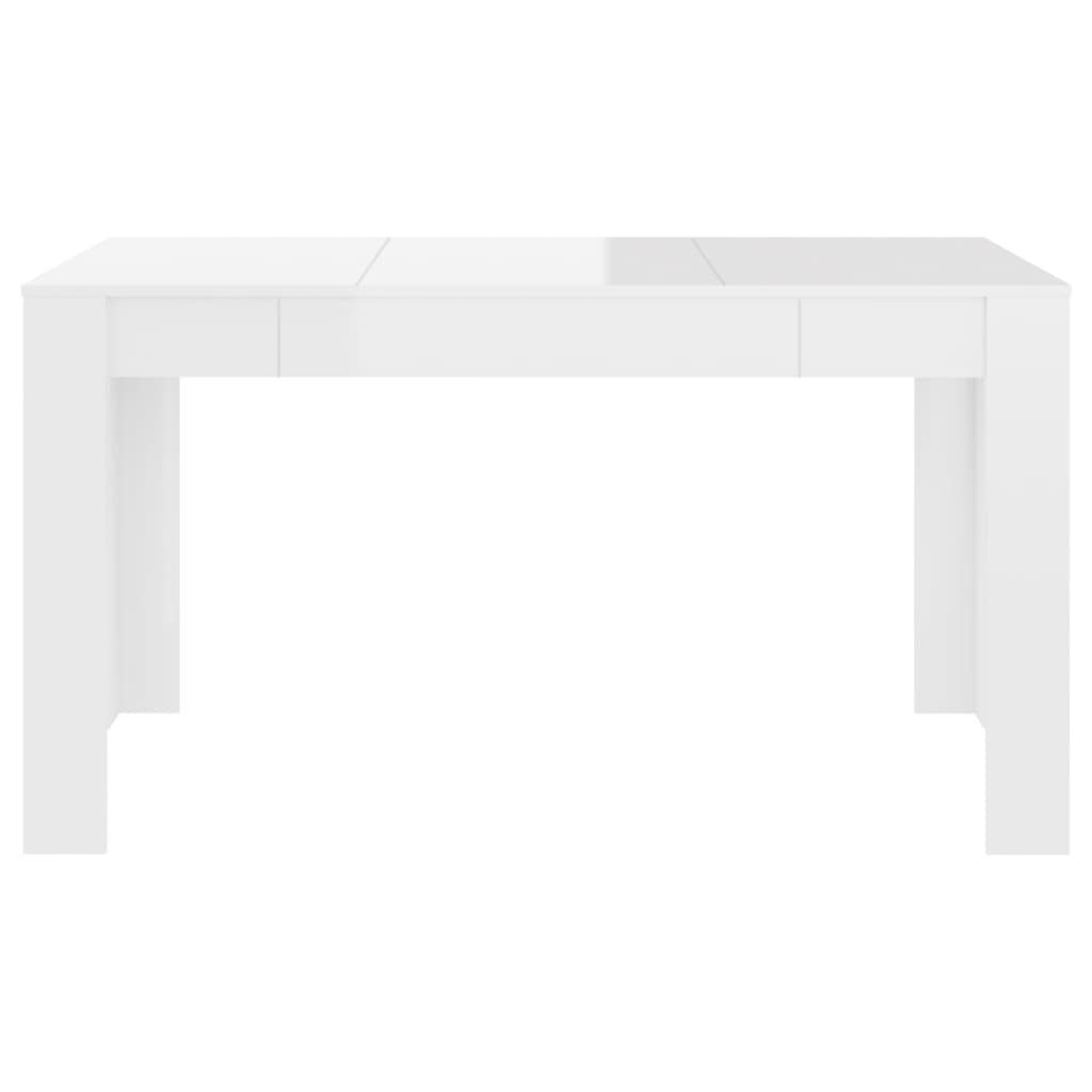 furnicato Esstisch Hochglanz-Weiß 140x74,5x76 cm (1-St) Holzwerkstoff