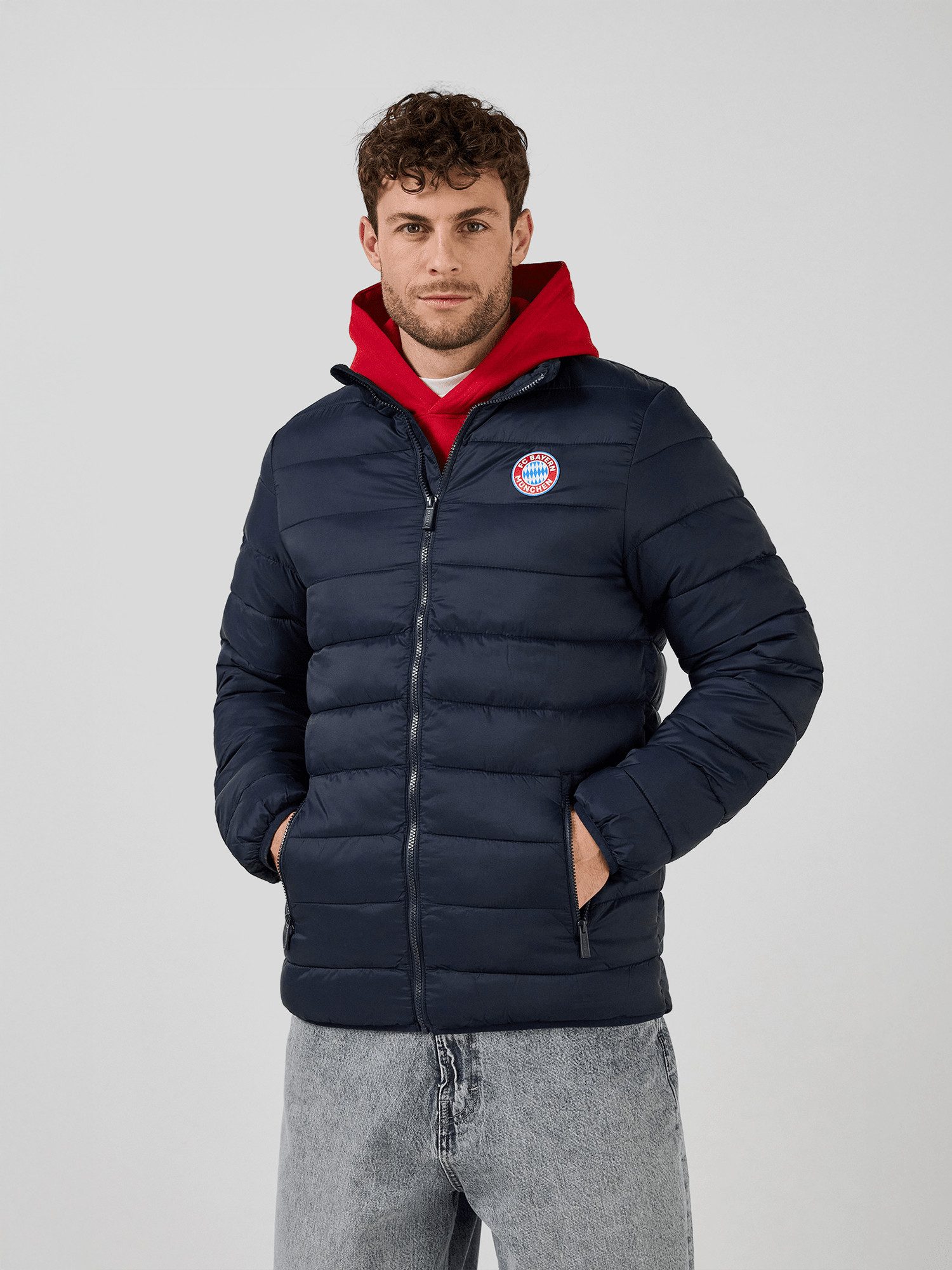 Steppjacke FC Bayern München, Steppjacke Essentials, Herren, Navy