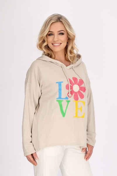 Worldclassca Hoodie Worldclassca Oversized LOVE Hoodie Kapuzenpullover Washed Sweatshirt