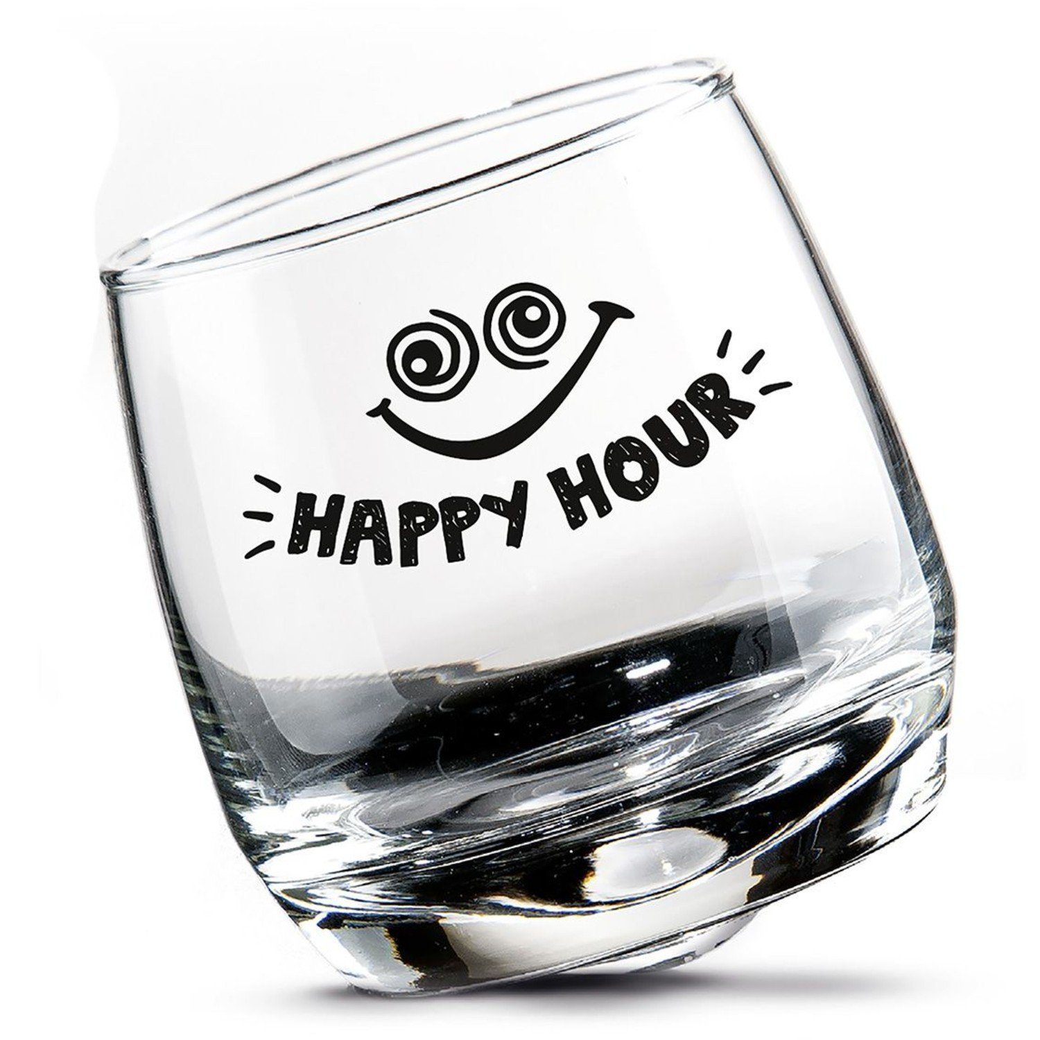 Whiskyglas Wackelglas 'Happy Hour' 2er-Set
