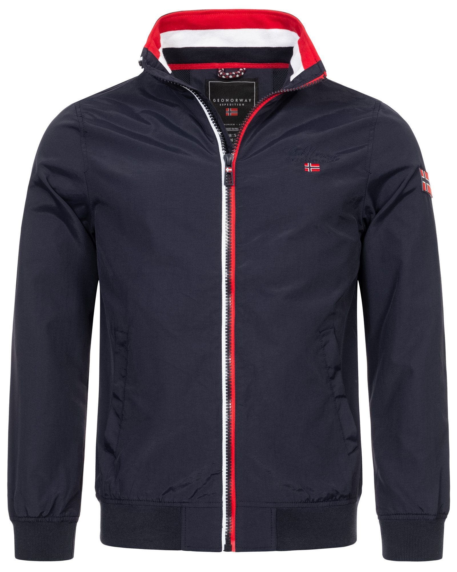 Geographical Norway Steppjacke Herren Übergangsjacke Frühlingsjacke Windbreaker Blouson Stehkragen