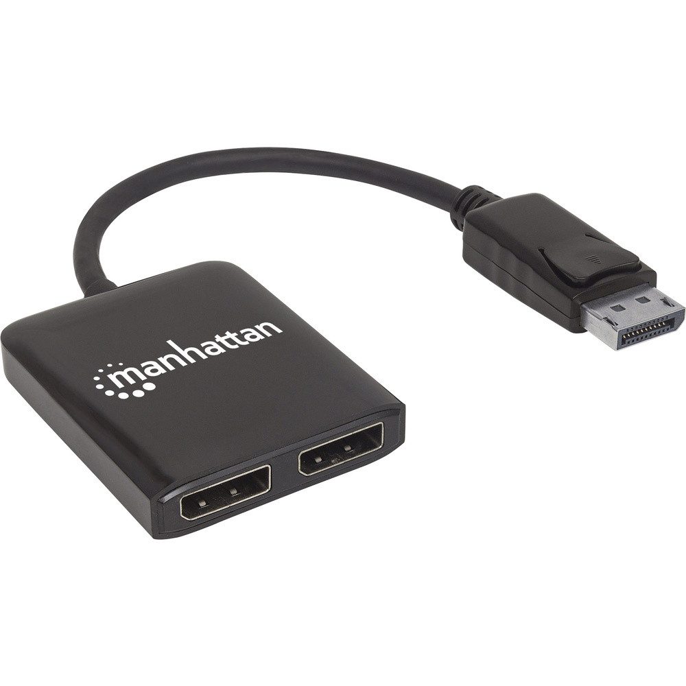 Manhattan 207768 2 Port DisplayPort-Splitter 3810 x 2160 Pixel Netzwerk-Adapter