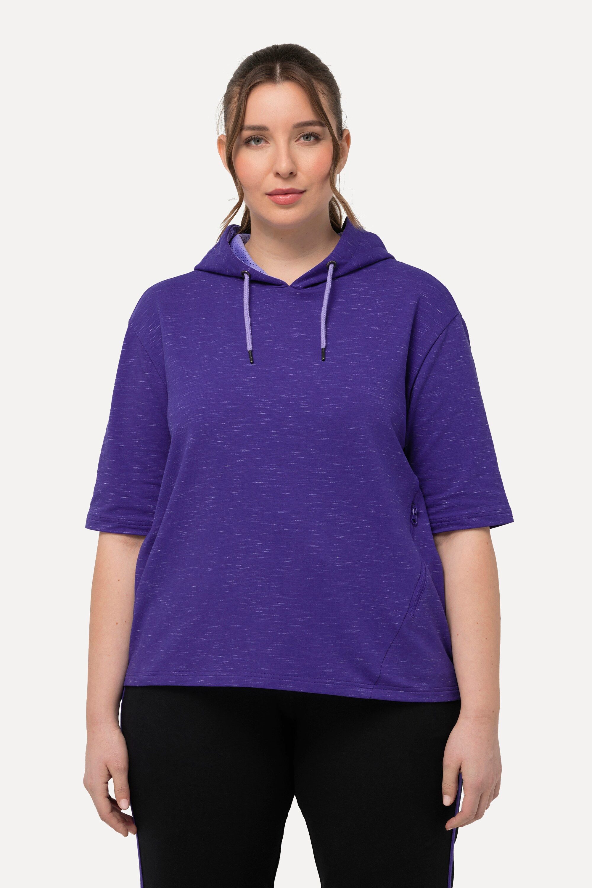 Ulla Popken Sweatshirt Sweatshirt Zipptasche Oversized günstig online kaufen
