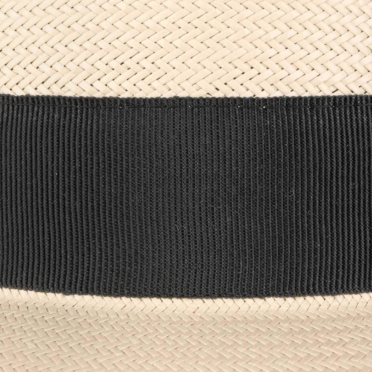 Ripsband, Italy grau Made Lierys mit Strohhut Sonnenhut in (1-St)