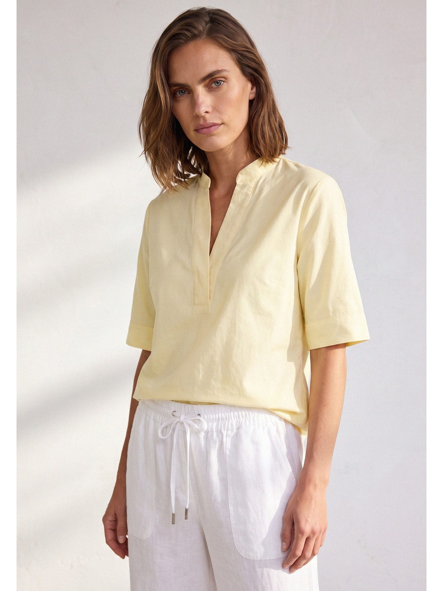 MORE&MORE Kurzarmbluse moderne Stretch-Schlupfbluse