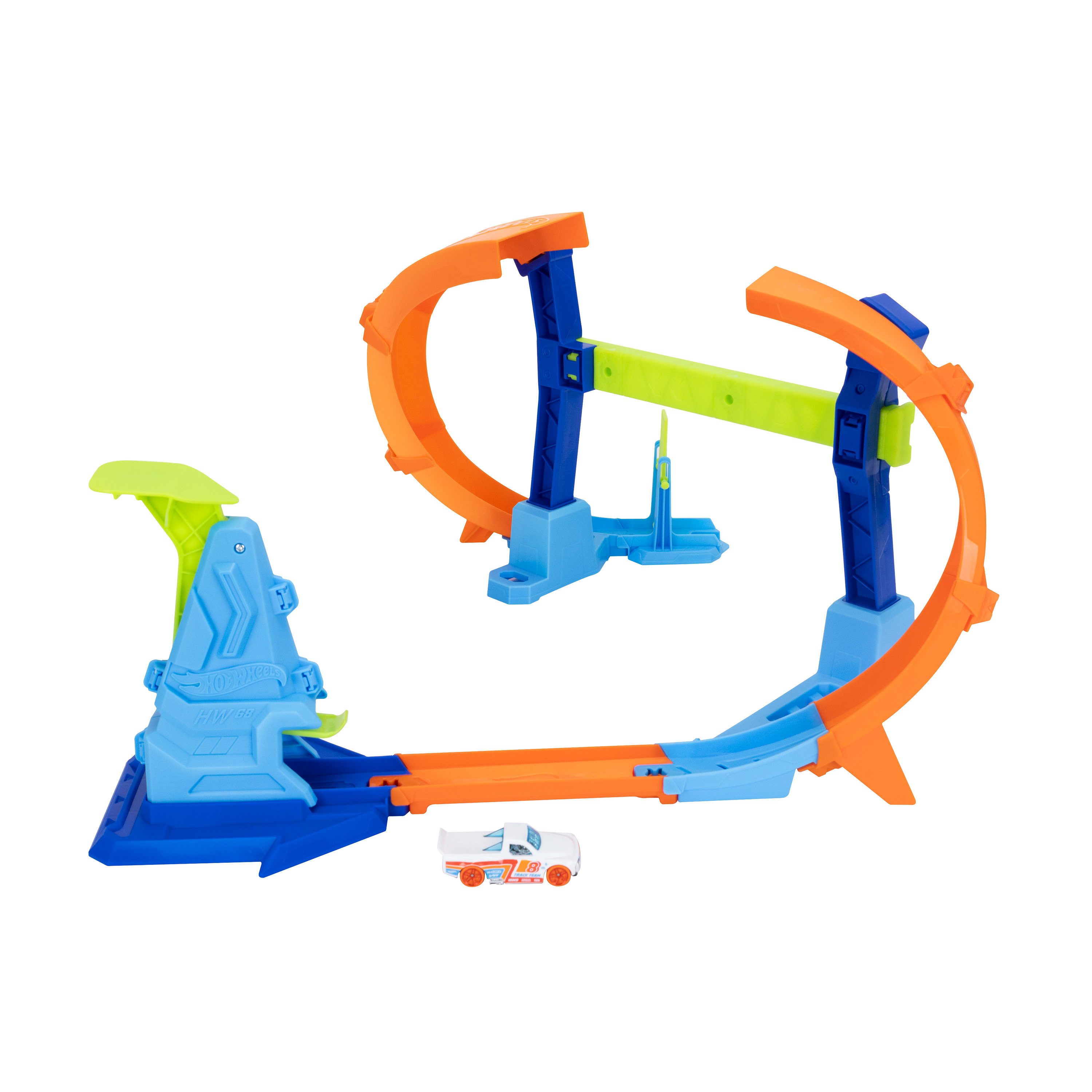 Hot Wheels Autorennbahn Hot Wheels Stunt Tracks - Corkscrew Jump Champion