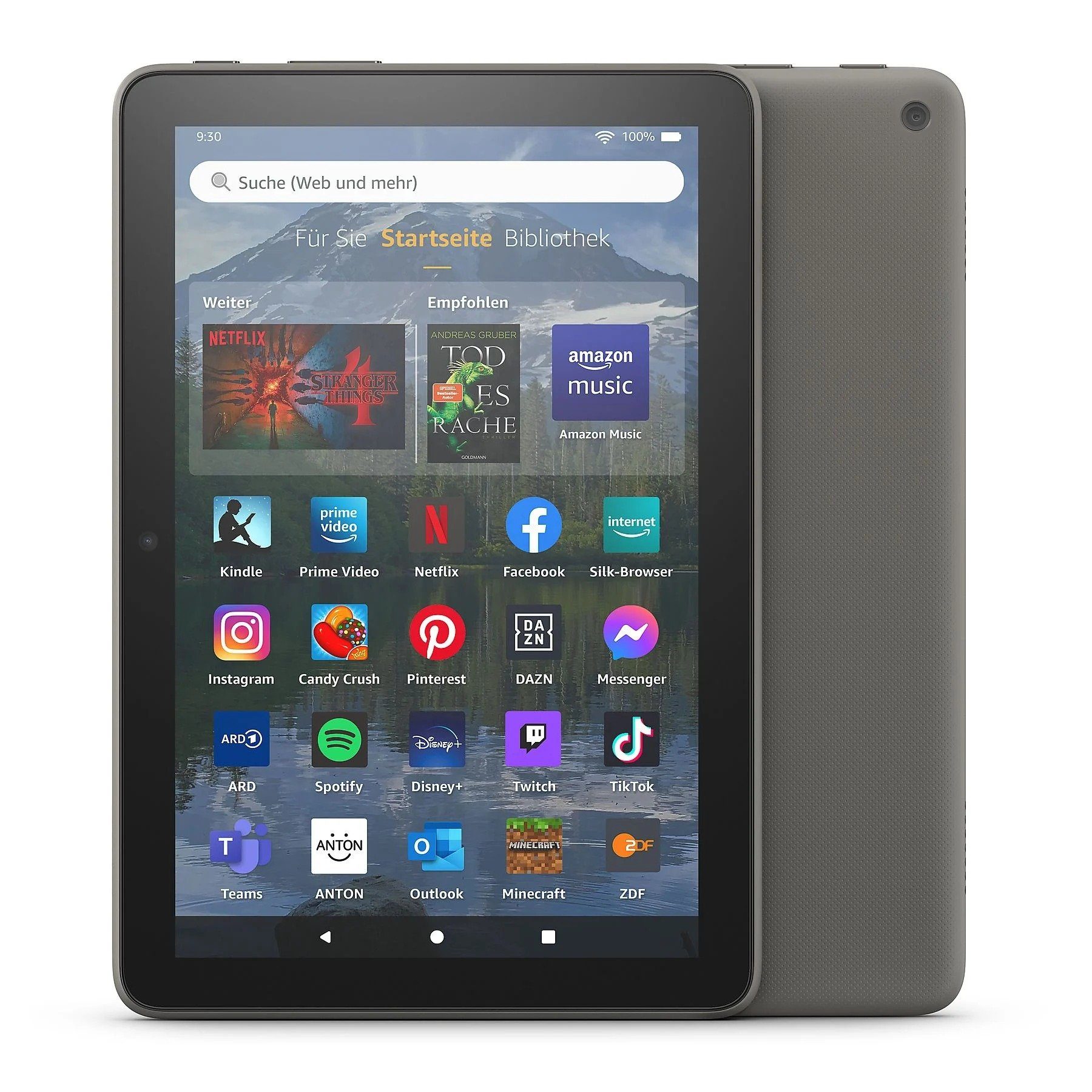 Amazon Fire HD 8 Plus HD-Display Tablet (8", 32 GB, Fire OS, 30 % schnellerer Prozessor mit Werbung, Alexa, Sprachsteuerung)