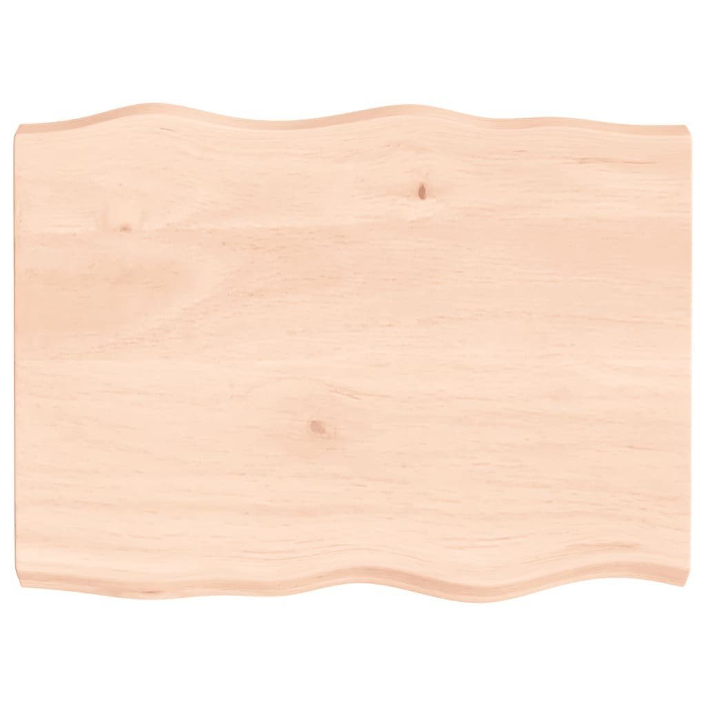 furnicato Tischplatte 80x60x(2-6) (1 St) Baumkante Unbehandelt cm Massivholz