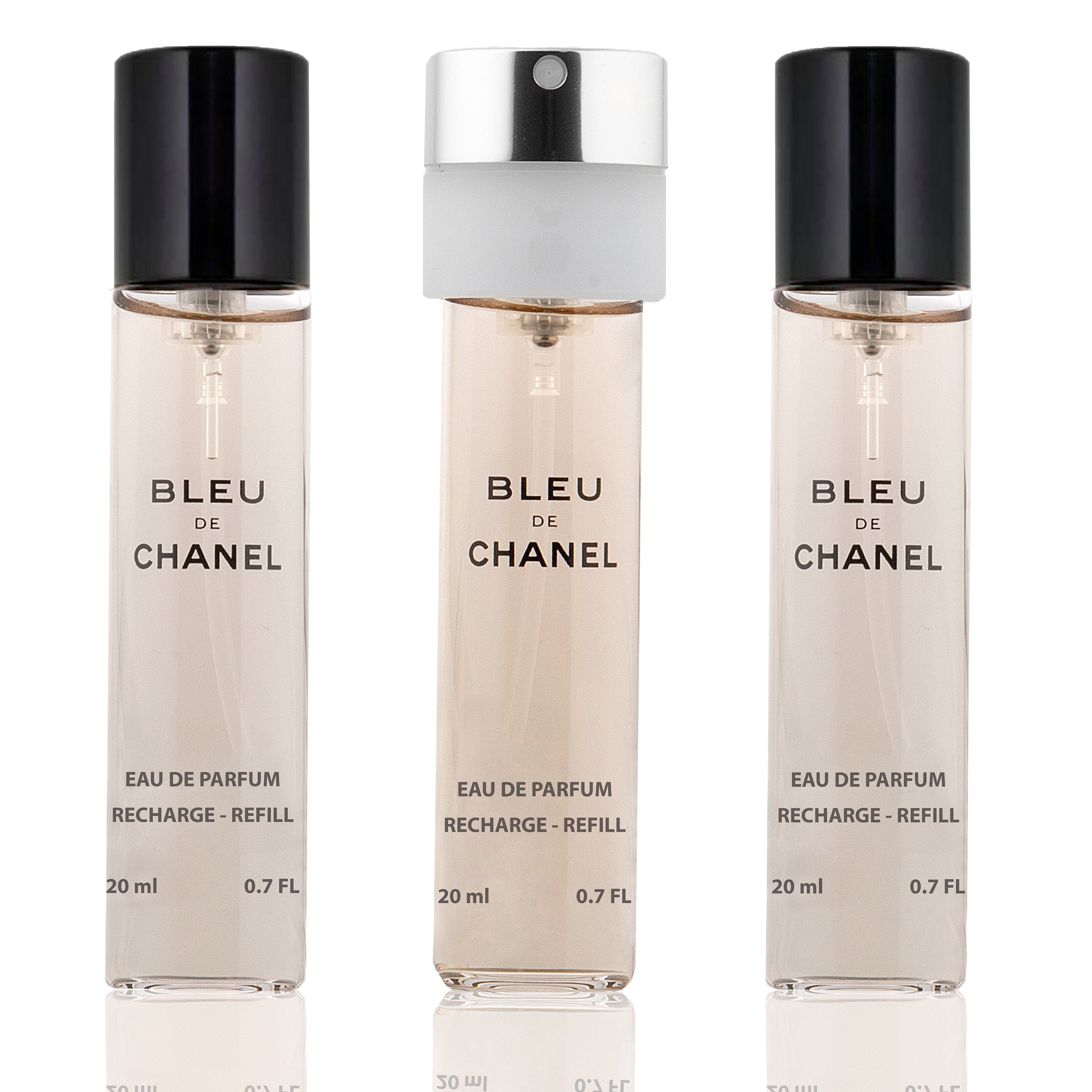 CHANEL Eau de Parfum Chanel Bleu de Chanel Eau de Parfum 3 x 20 ml ohne Zerstäuber, 1-tlg.