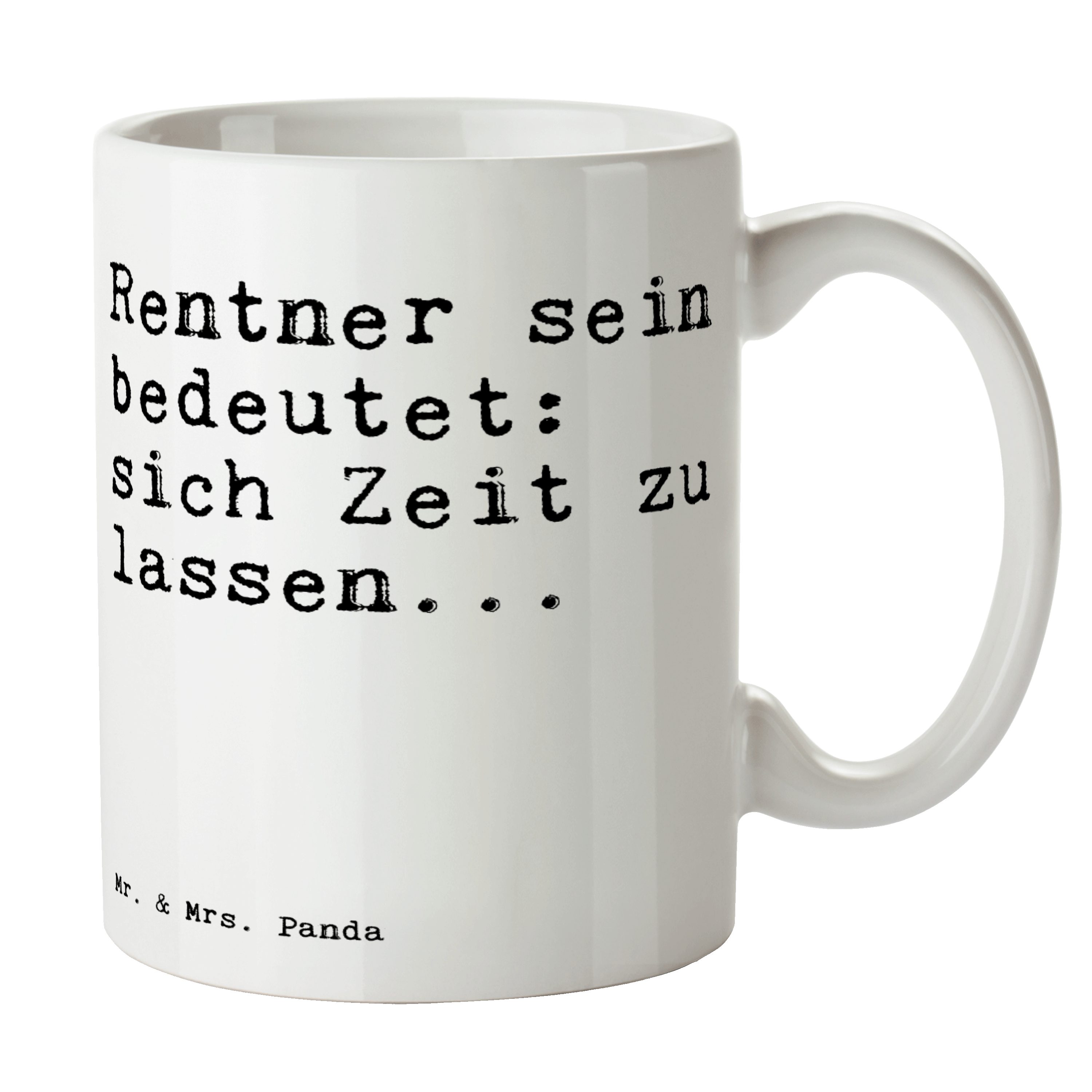 Mr. & Mrs. Panda Tasse »Rentner sein bedeutet sich... Weiß