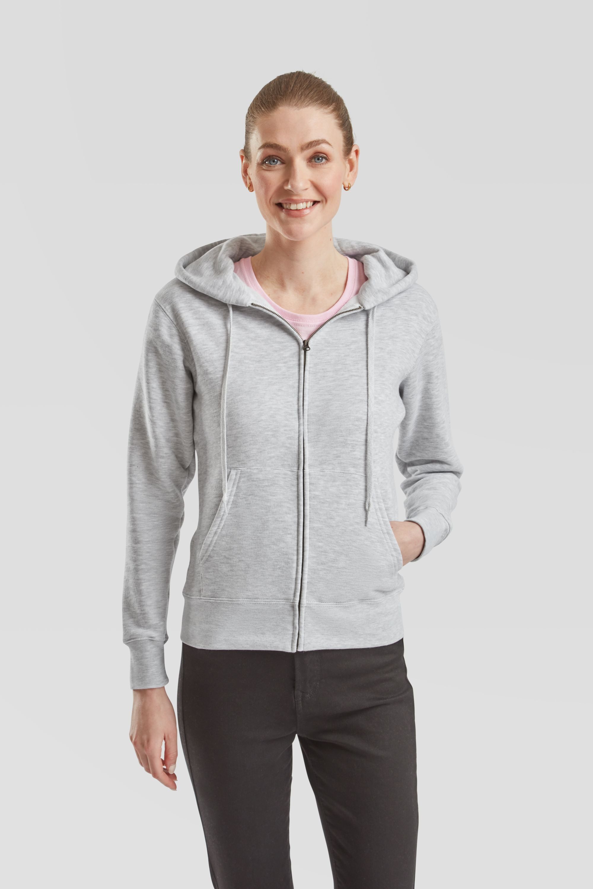 Fruit of the Loom Sweatjacke Premium Hooded Sweat Jacket Lady-Fit